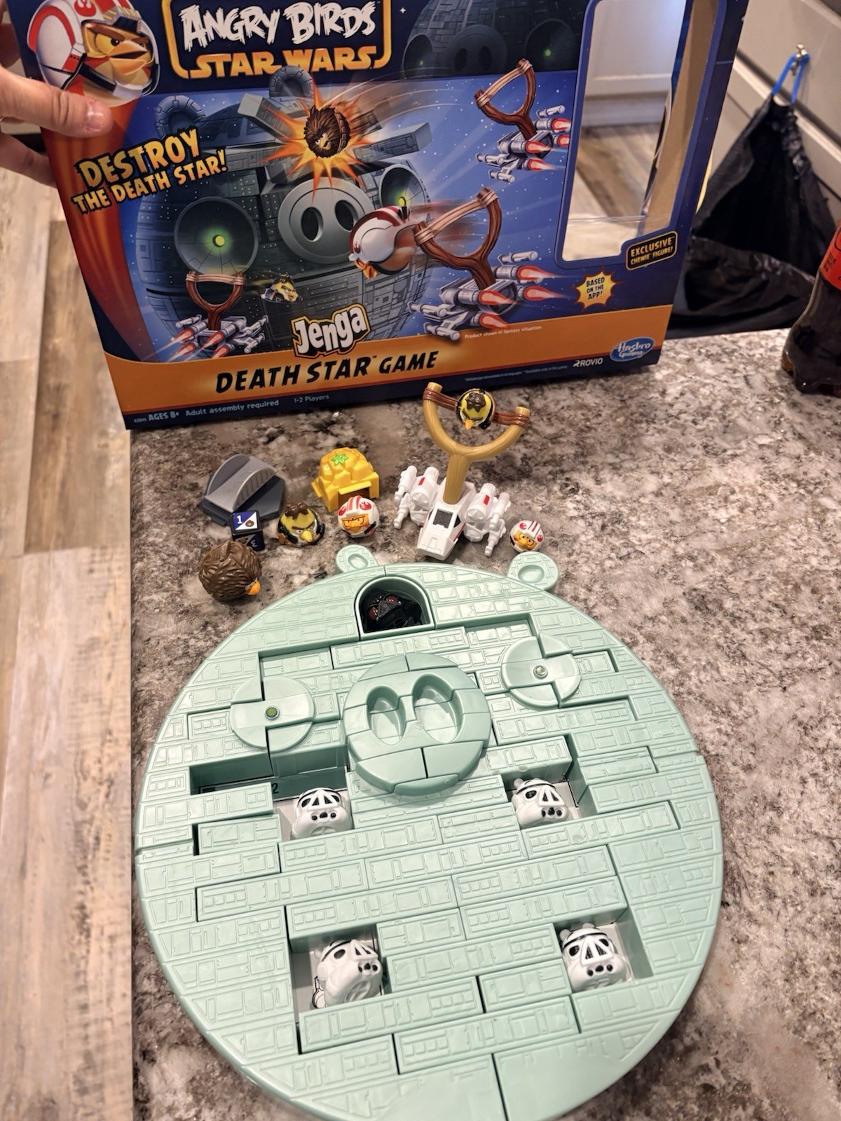 Star Wars Angry Birds Jenga Destroy The Death Star 2012 Hasbro Game Not Complete