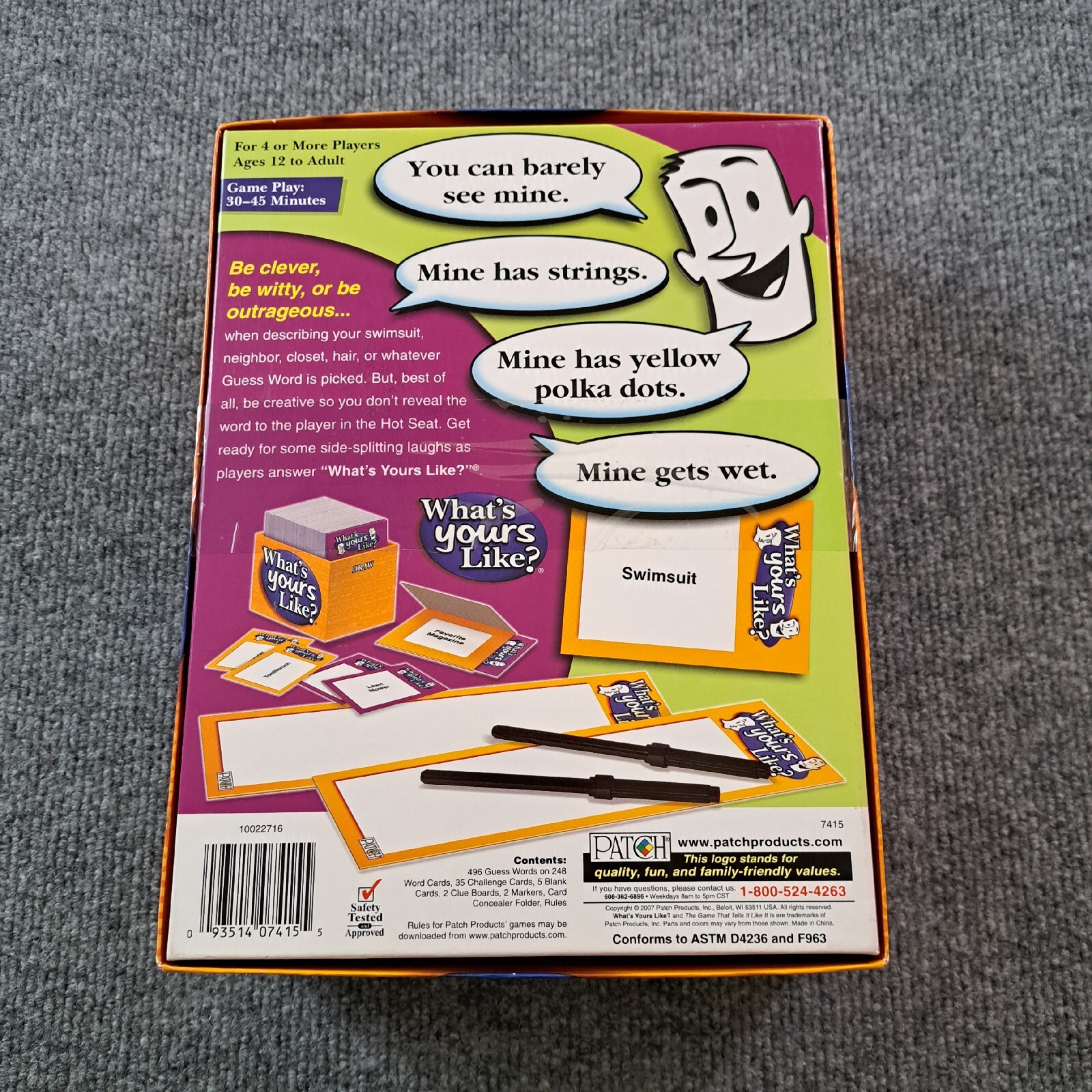 Patch Whats Yours Like? Family Party Game Guess The Word