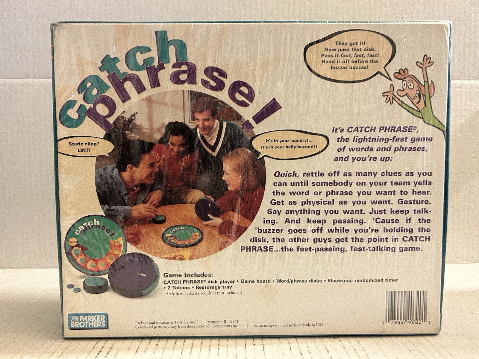 Catch Phrase Party Board Game Parker Brothers Fast Passing Fast Talking 1994 NEW