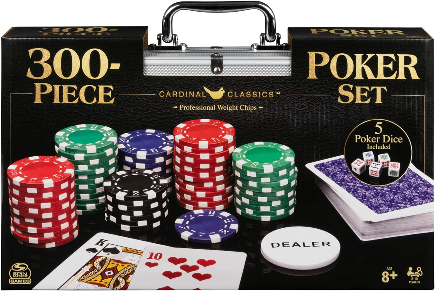 , Cardinal Classics, 300-Piece Poker Set with Aluminum Carryin