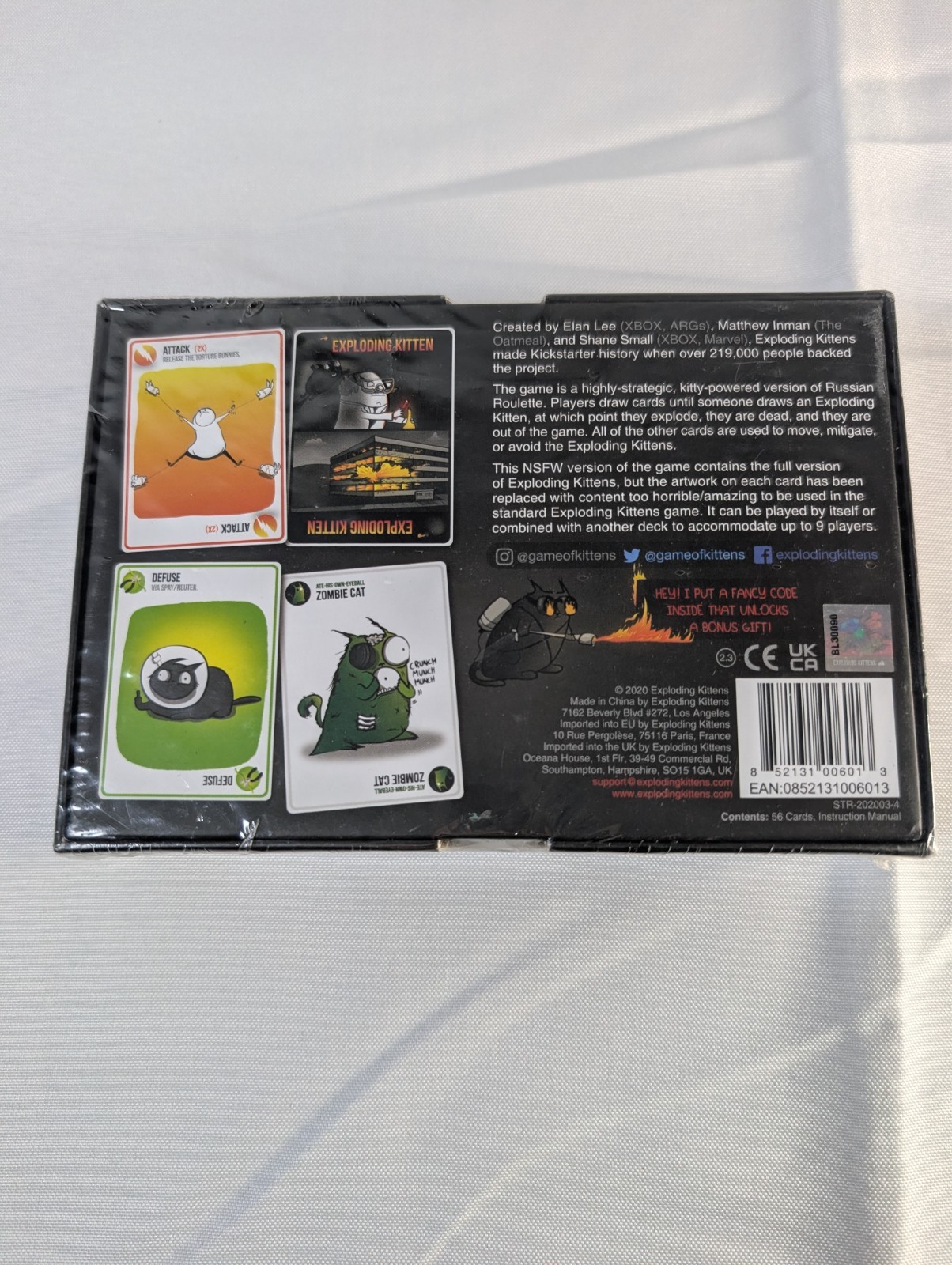 Exploding Kittens NSFW Edition Card Game Sealed Adult Party Game 2–5 Players