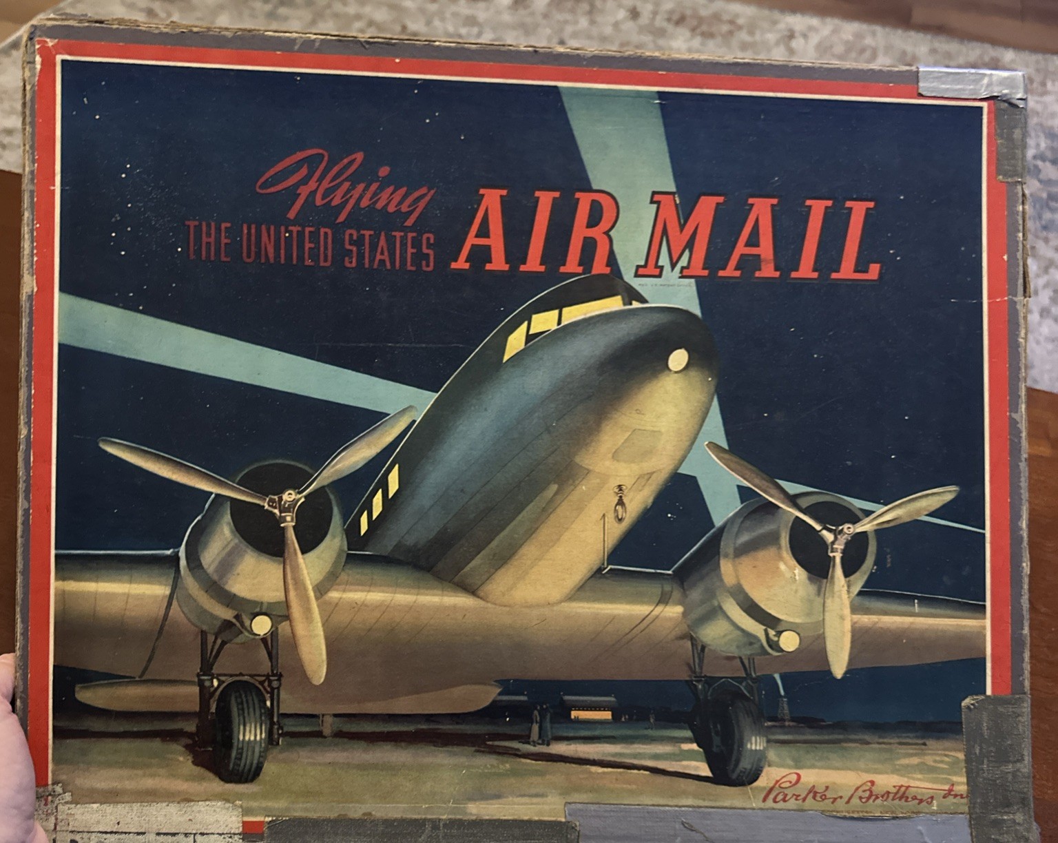Parker Brothers Flying The United States Air Mail Game 1924 Vintage Rare