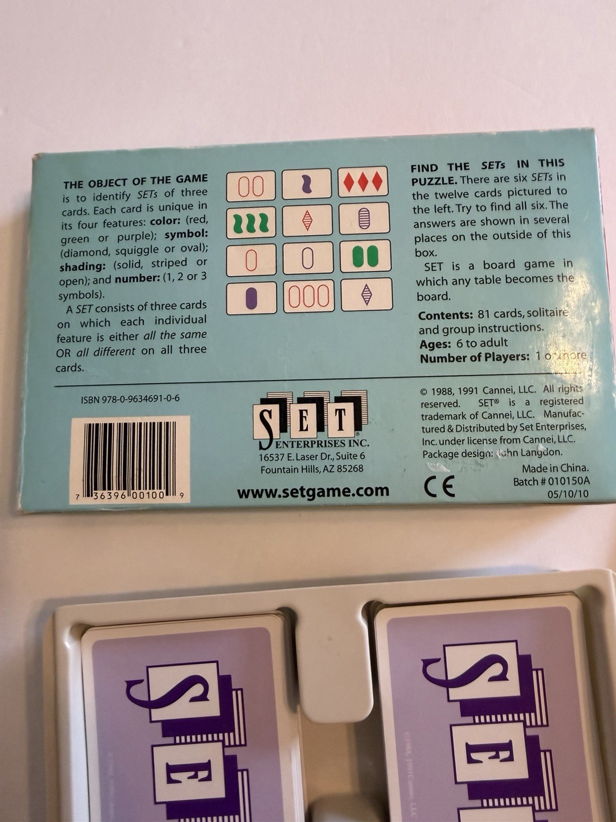Set Card Game – The Family Game of Visual Perception – Set 1991