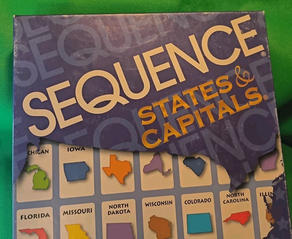 Sequence: States And Capitals Board Game COMPLETE Geography FREE SHIP Educate