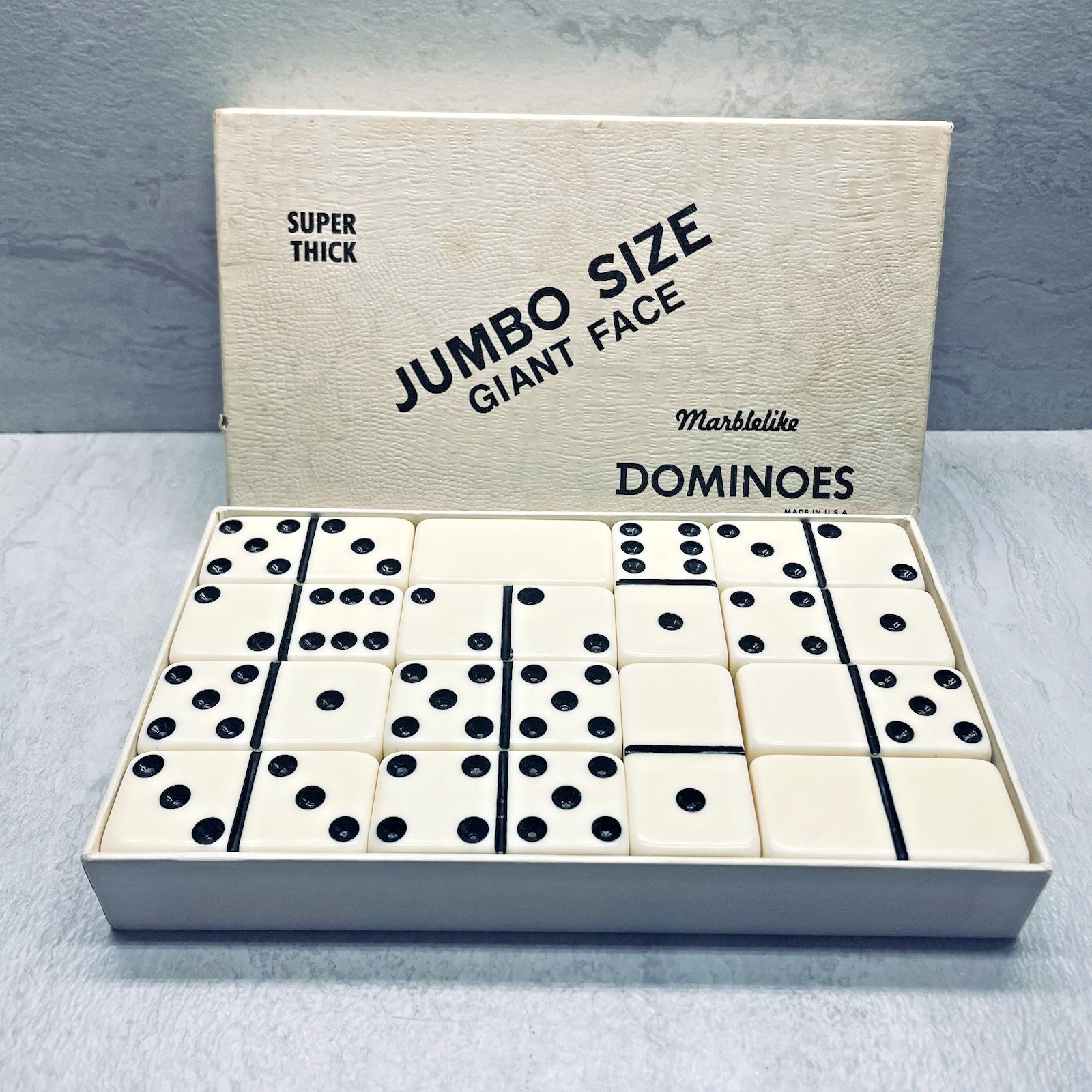 Puremco Marblelike Dominoes Jumbo Super Thick Giant Face 1632