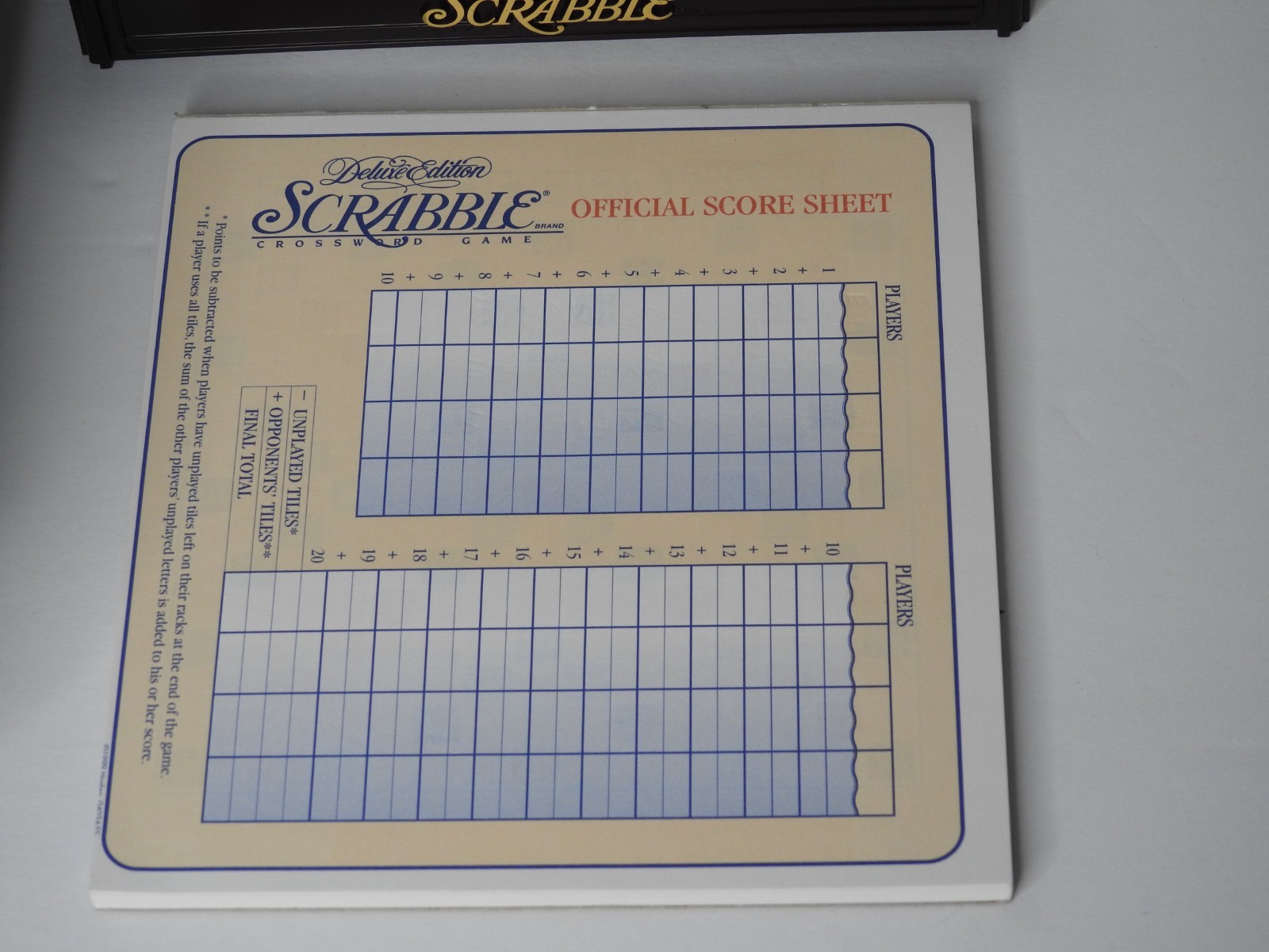 Vintage Scrabble Deluxe Edition Board Game 1999 Milton Bradley Turntable