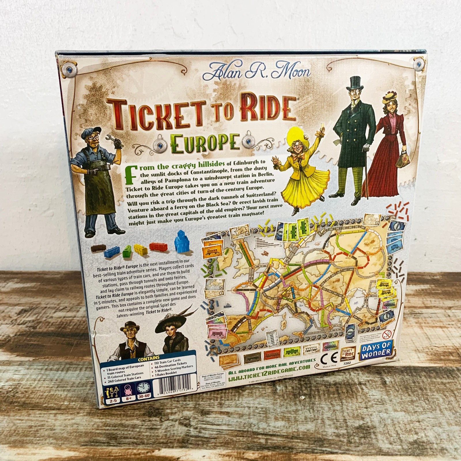 Ticket To Ride Europe Board Game – 100% Complete – 2012 Days of Wonder