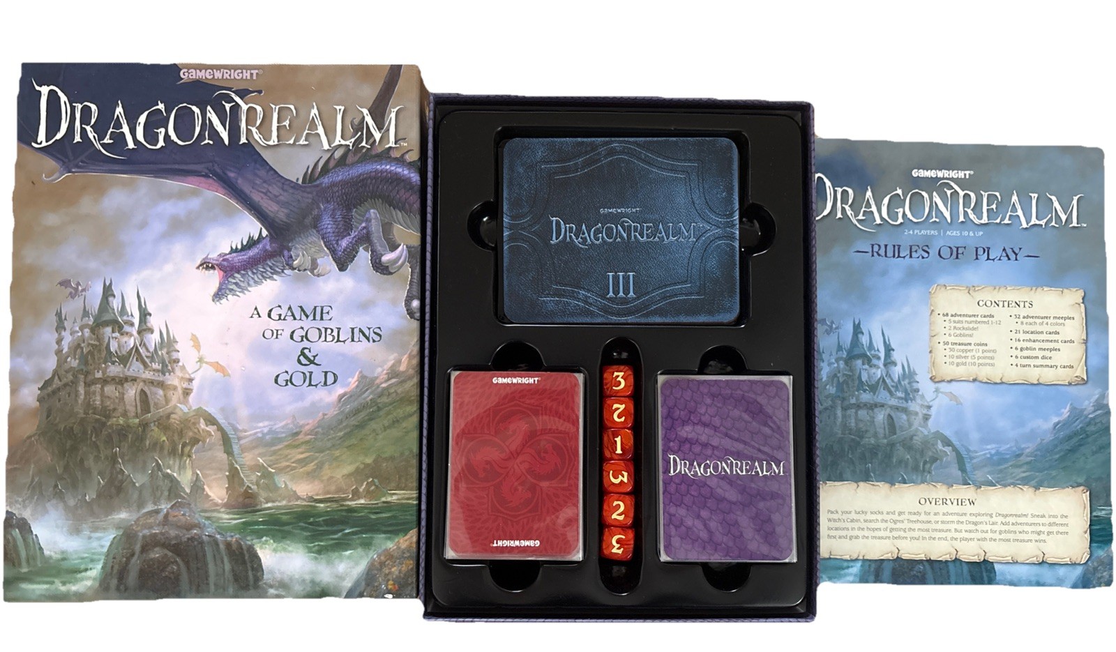 Dragonrealm Board Game. A Game Of Goblins & Gold. Used. Ages 10+; 2-4 Players;