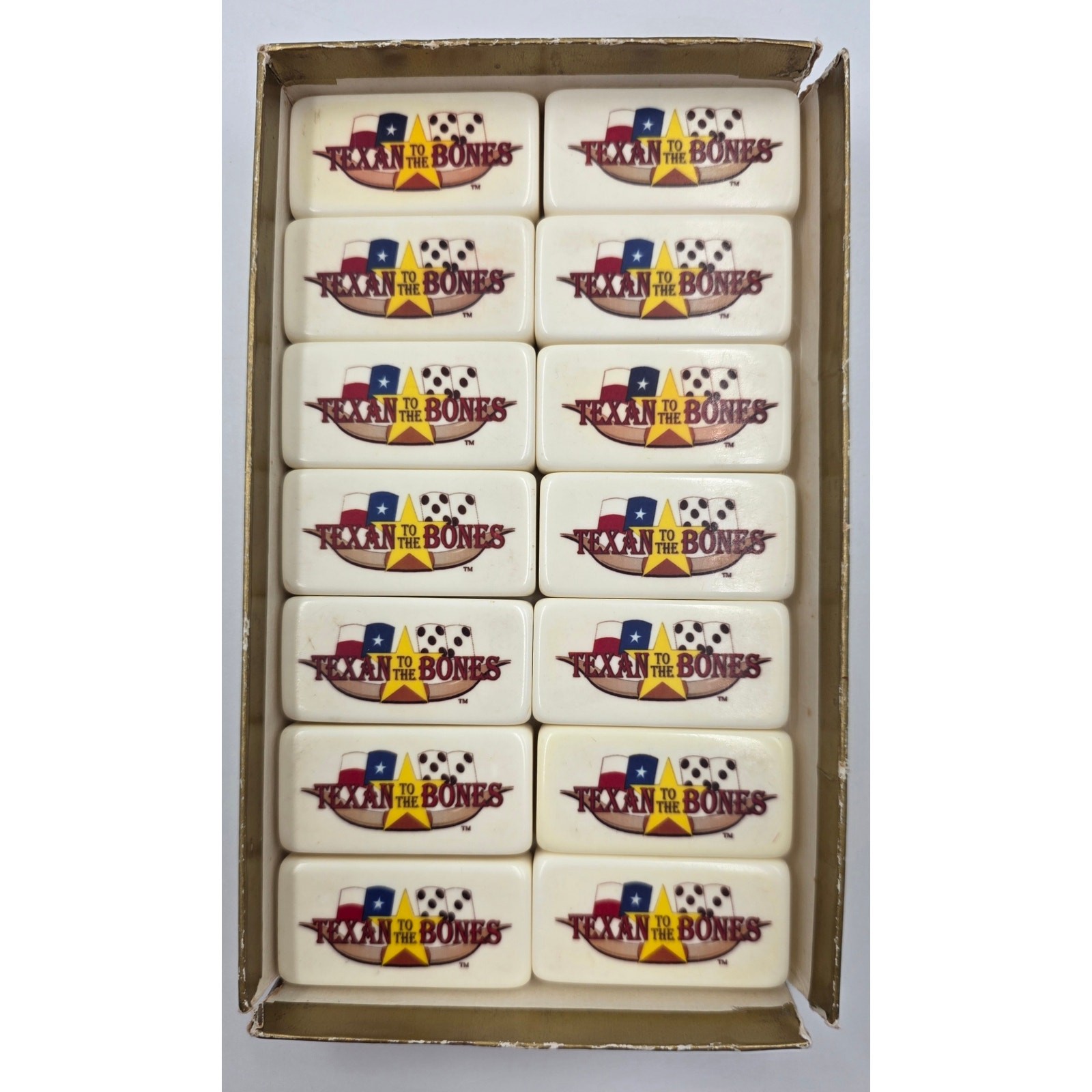 Puremco Marblelike Dominoes Extra Thick USA 28 Pcs Texas To The Bones