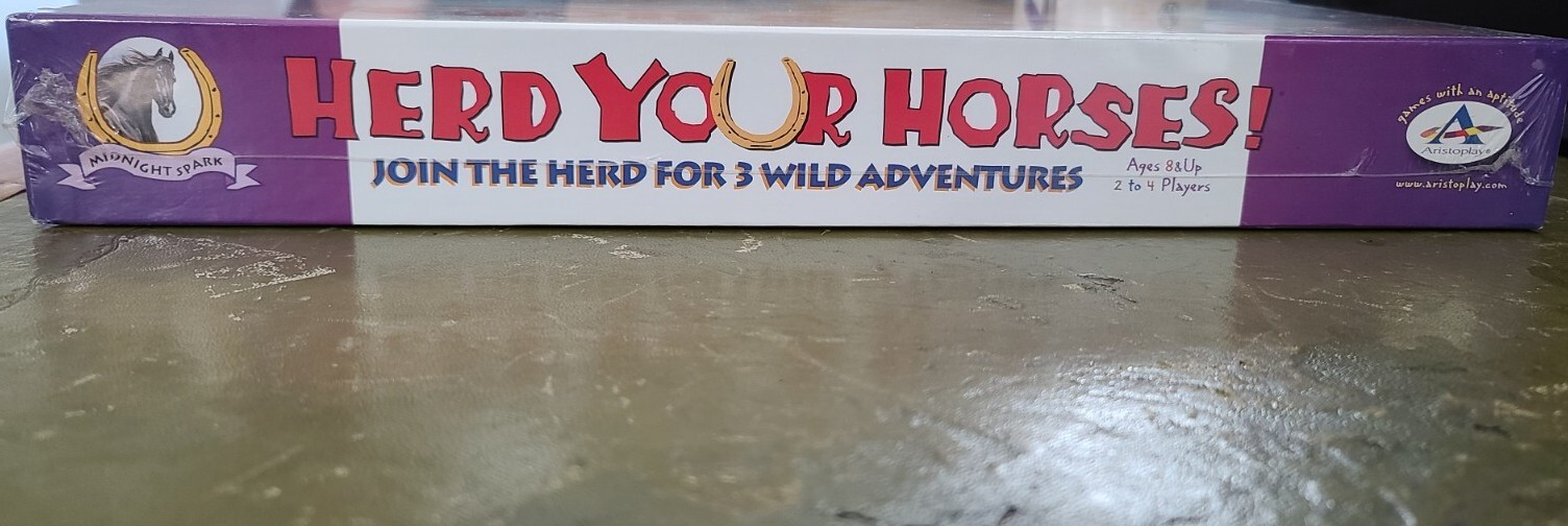 Herd Your Horses Board Game 3 Wild Adventures Aristoplay Compl Sealed NEW 2002