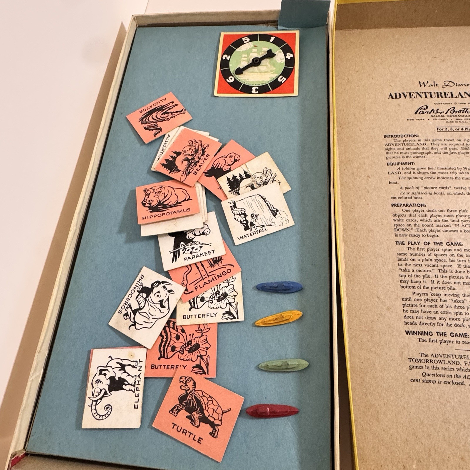 Vintage 1956 Walt Disney Adventureland Board Game by Parker Brothers