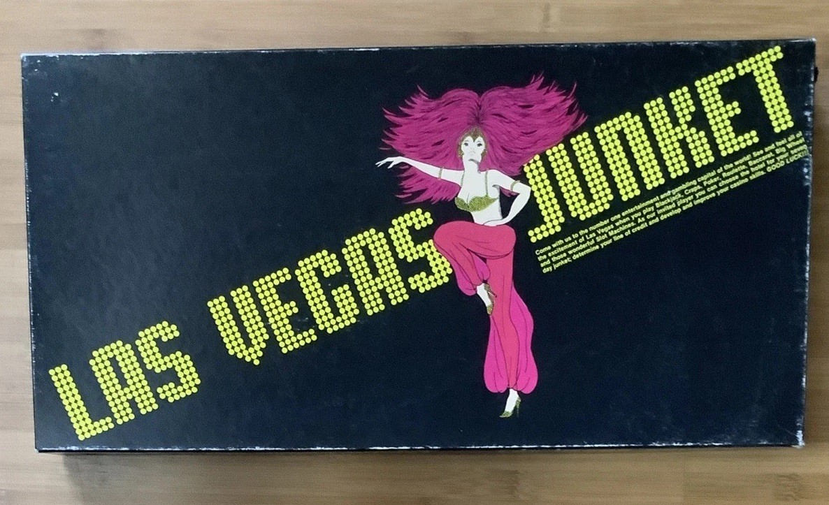 Las Vegas Junket Board Game-Cadaco-Casino Style Gaming 1979 Vintage Complete