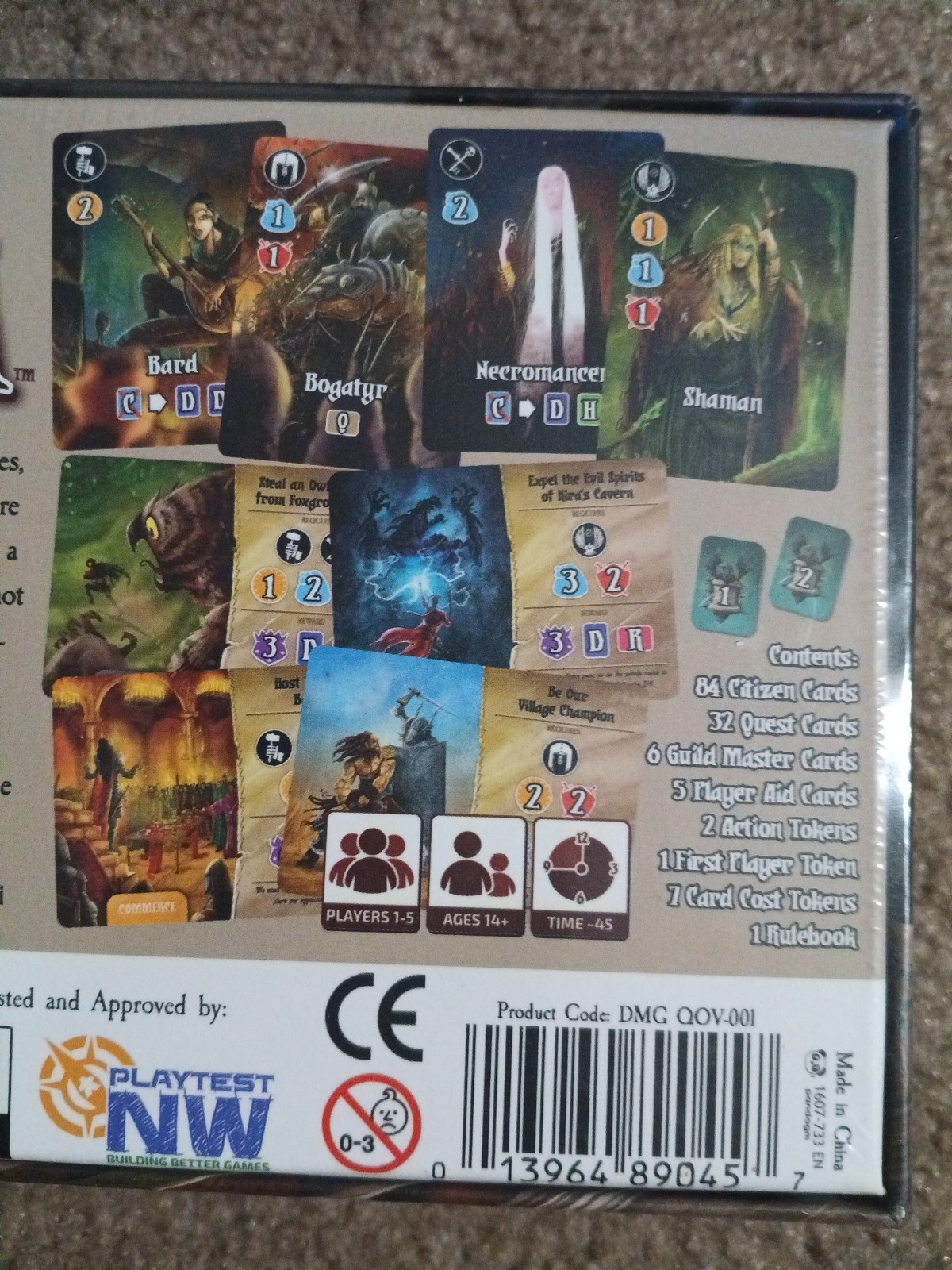 Daily Magic Boardgame Quests of Valeria Box Brand New Card Game 1 To 5 Players