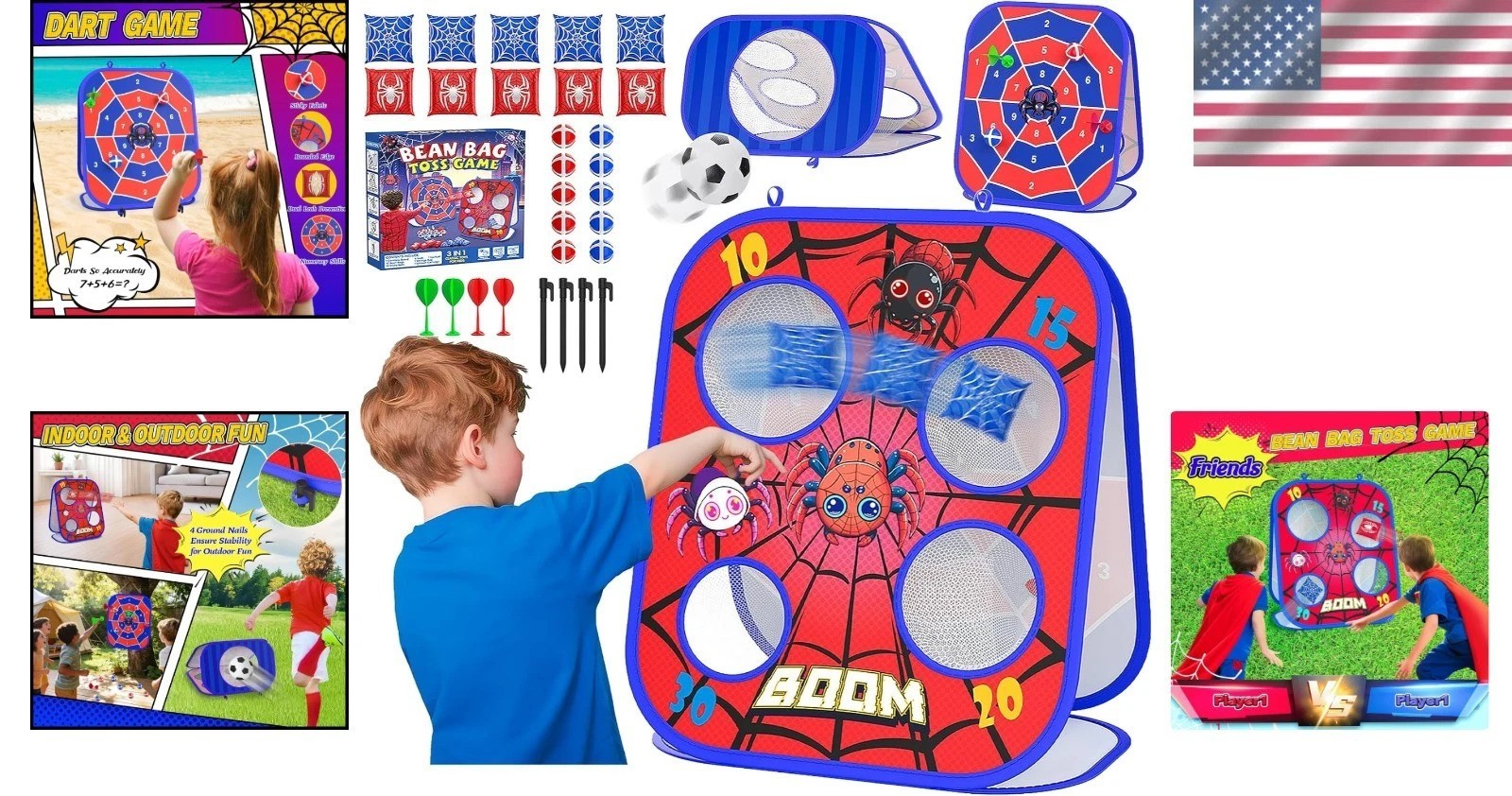 Durable Spider Bean Bag Toss Game – Perfect Family Activity for Any Occasion