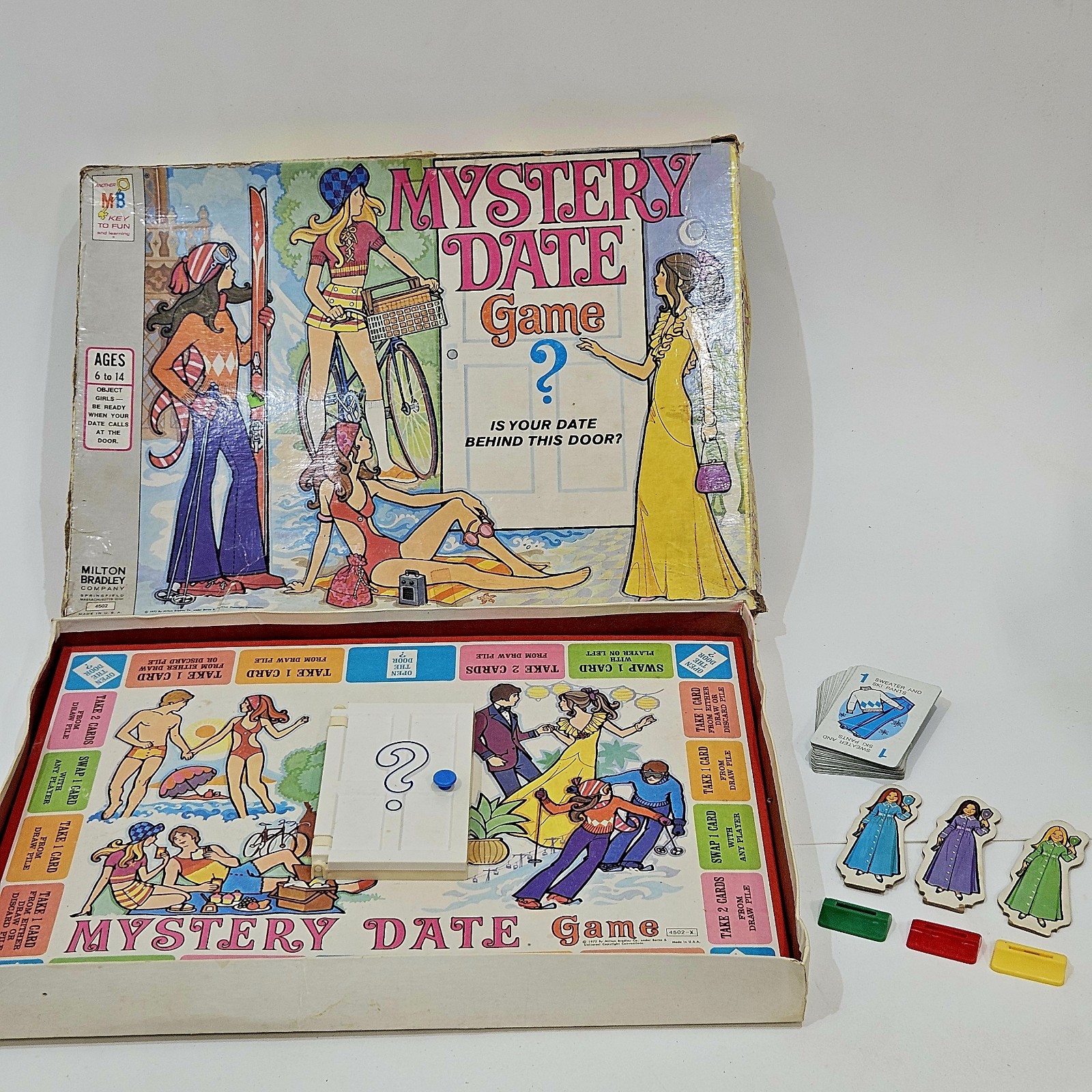 Vintage 1972 Mystery Date Board Game, Milton Bradley, Incomplete, Read!