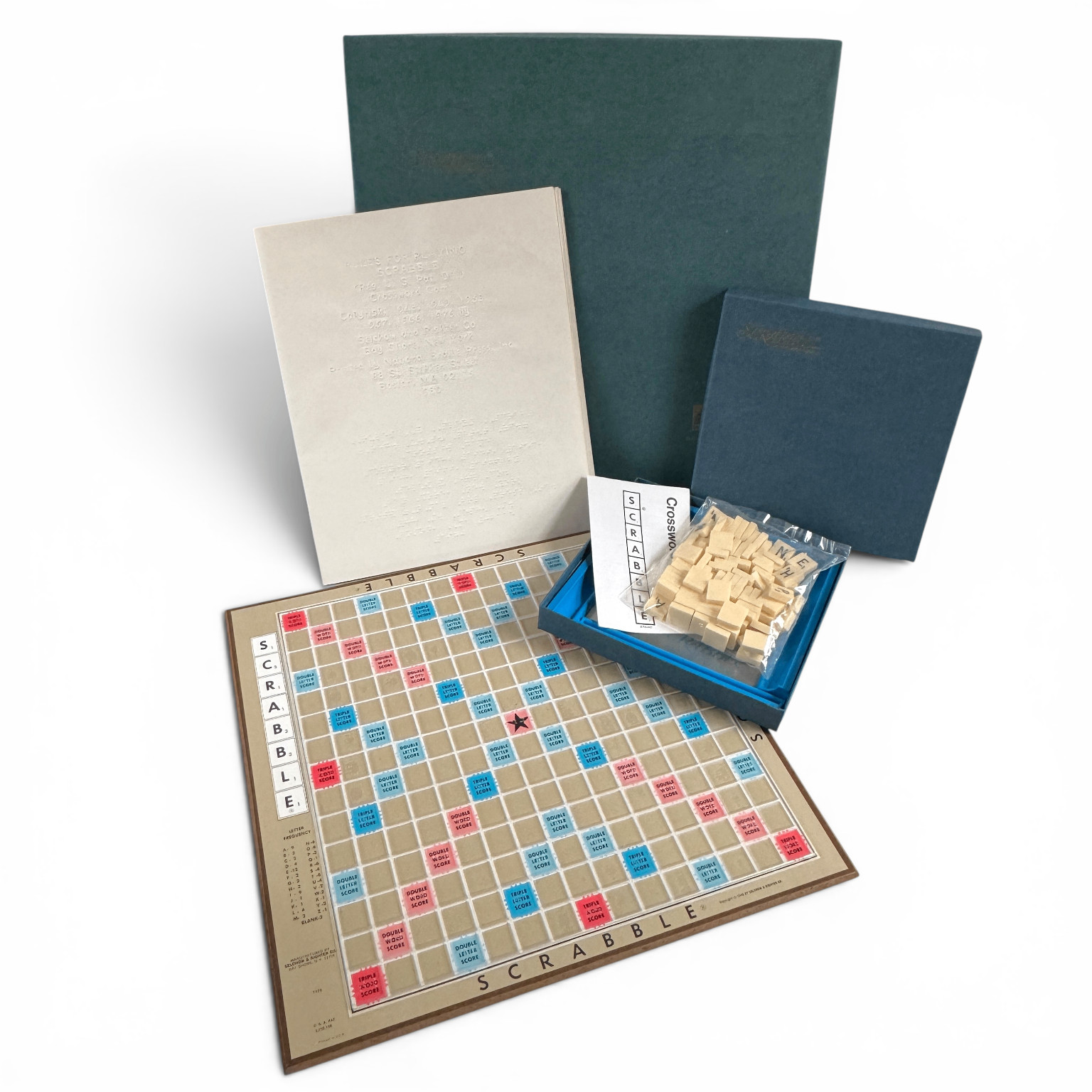 Scrabble Selchow & Righter Braille No.76 Board Game 2-4 Players 1980