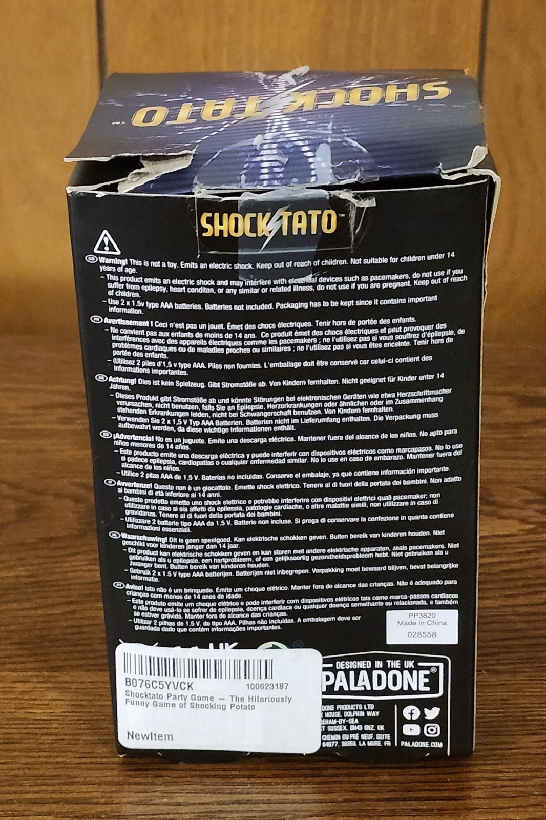 Rare Paladone Shocktato The Lighting Reaction Game 2+Players 14+ W/ Instructions