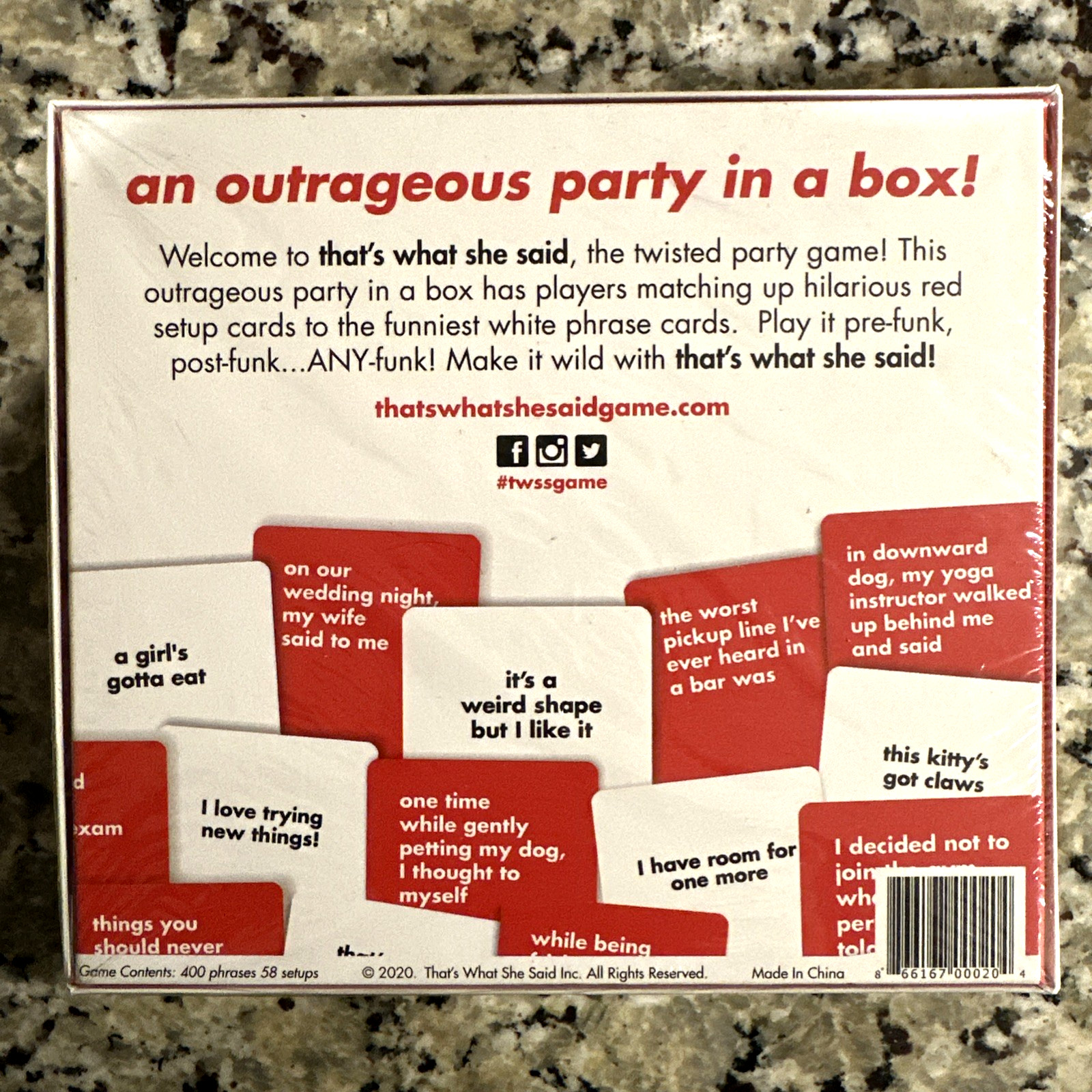 That’s What She Said The Twisted Party Game 17+ Years Old 4+ Players NEW SEALED