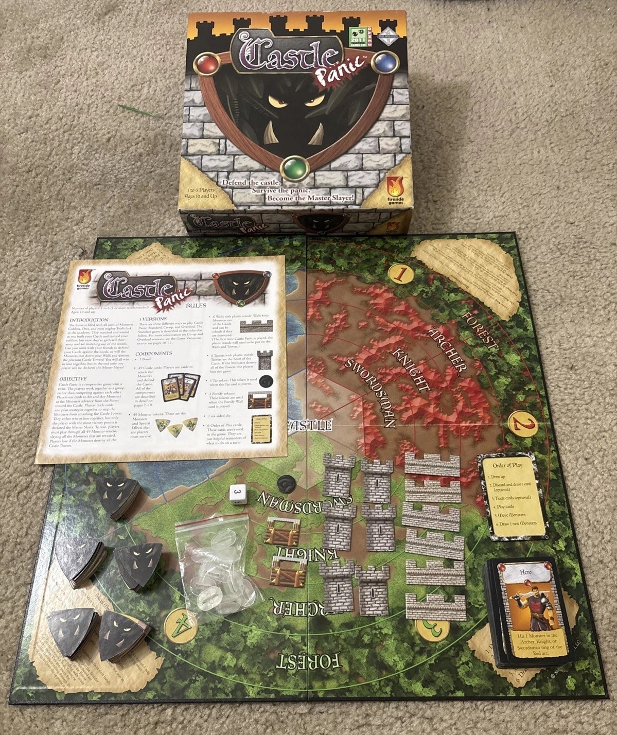 Castle Panic: A Cooperative Tower Defense Board Game Fireside Games – Complete