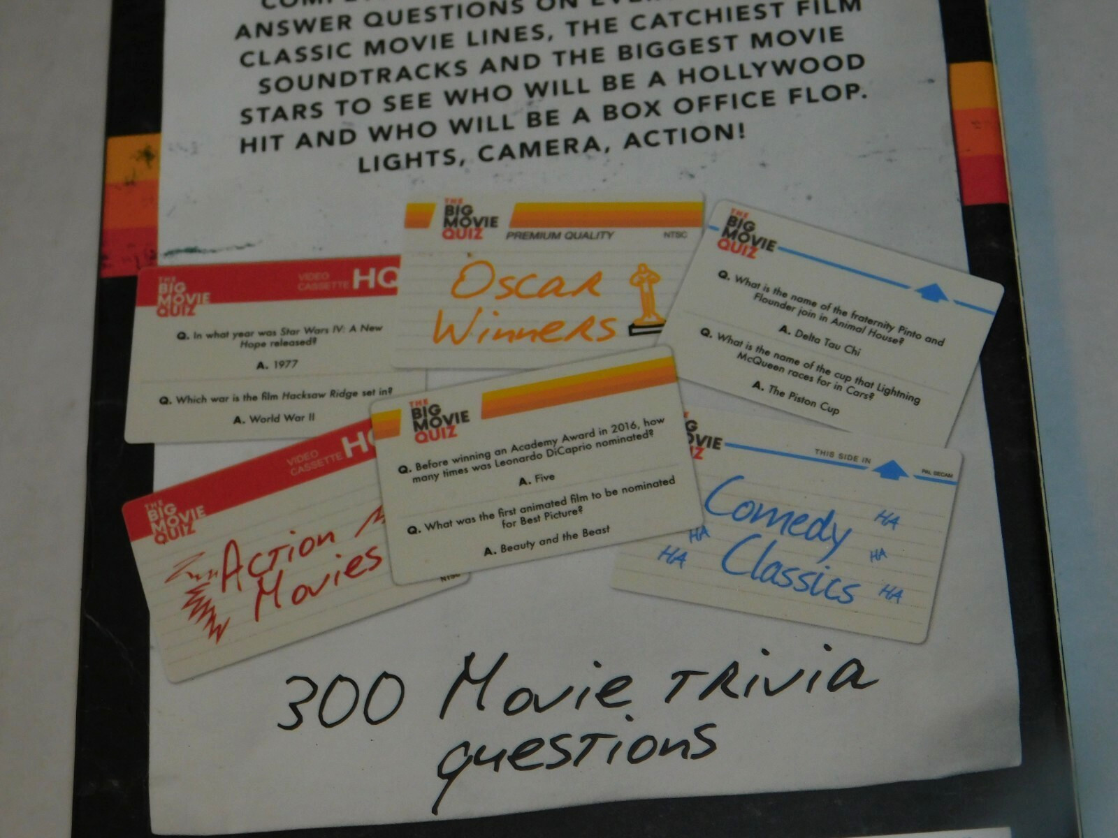 The Big Movie Quiz Movie Trivia Card Game Age 12 & Up