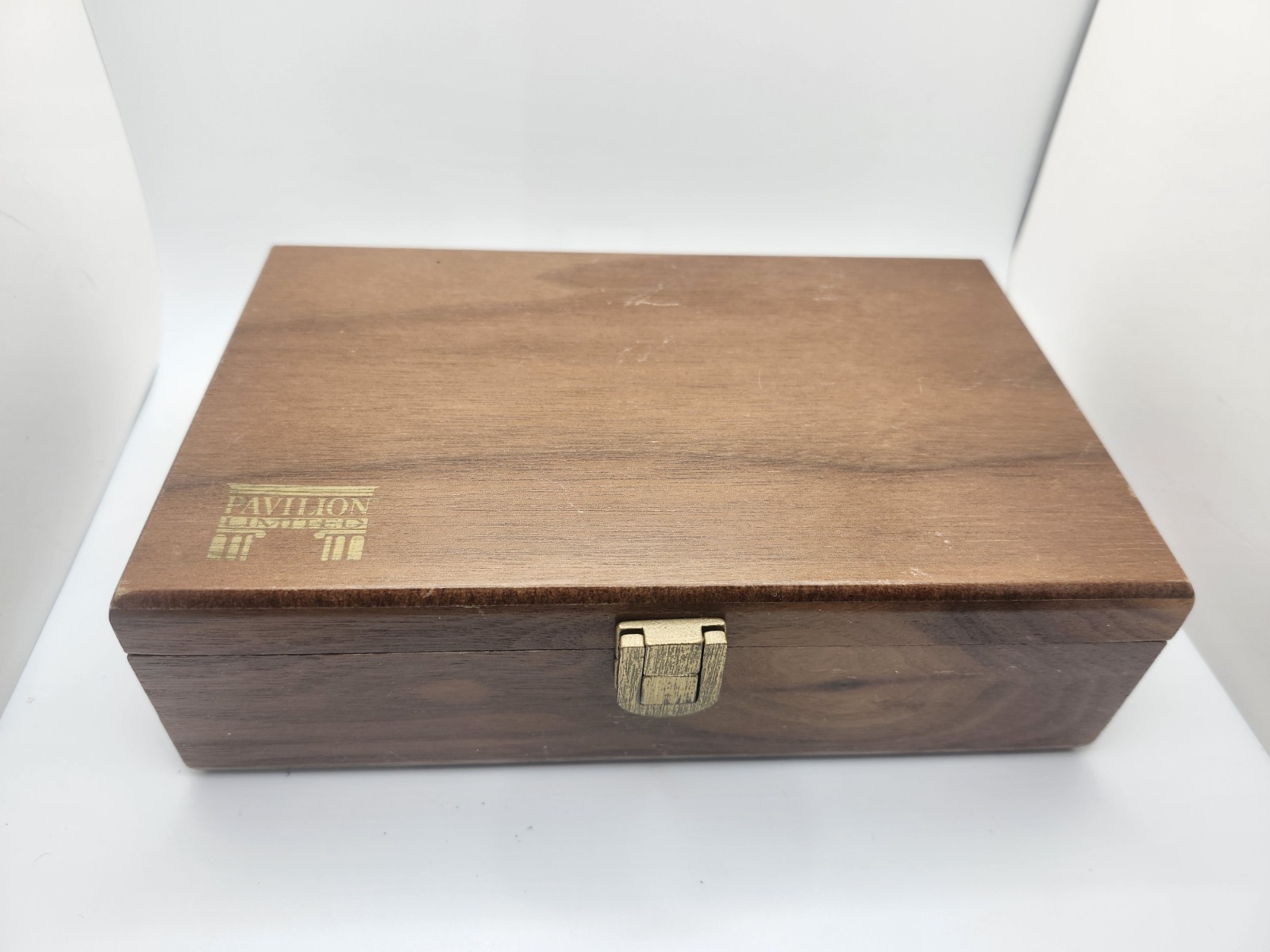 Pavilion Limited Edition Silver Glitter Sparkle Dominos Wooden Case Vintage