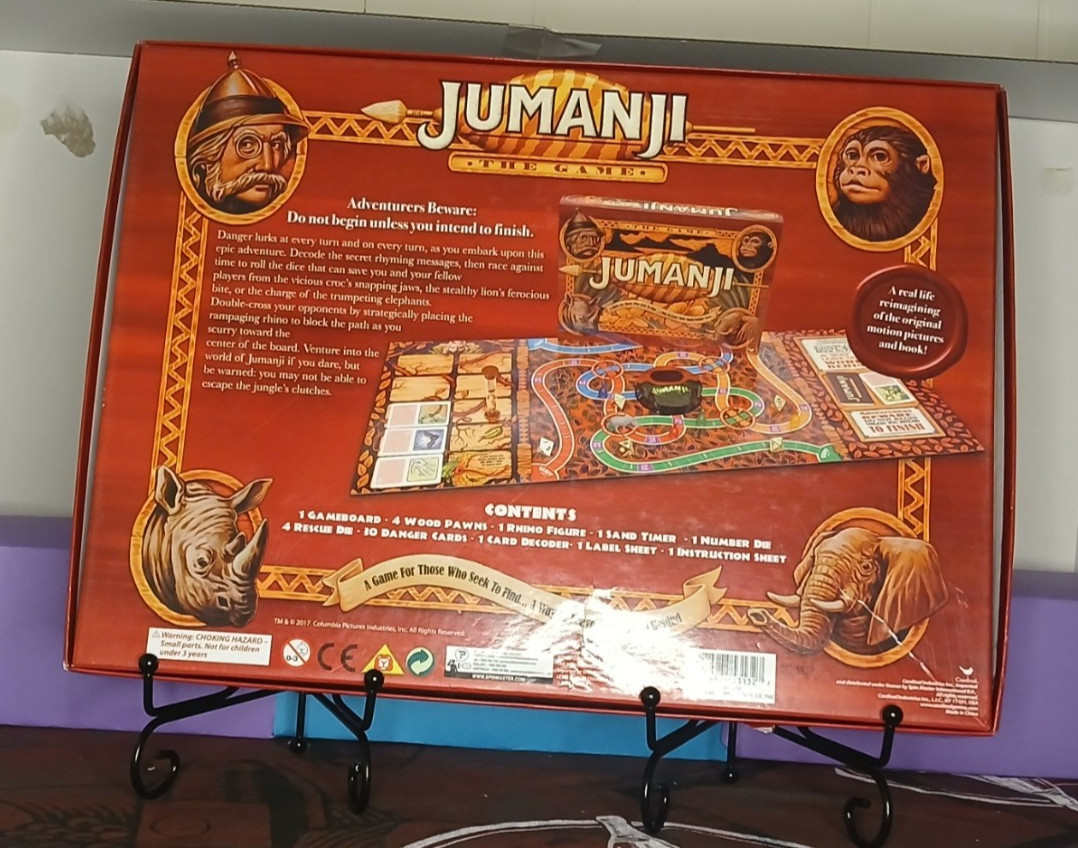 Jumanji Board Game 2017 Jumanji VHS 1995 Bundle Complete Family Adventure Set