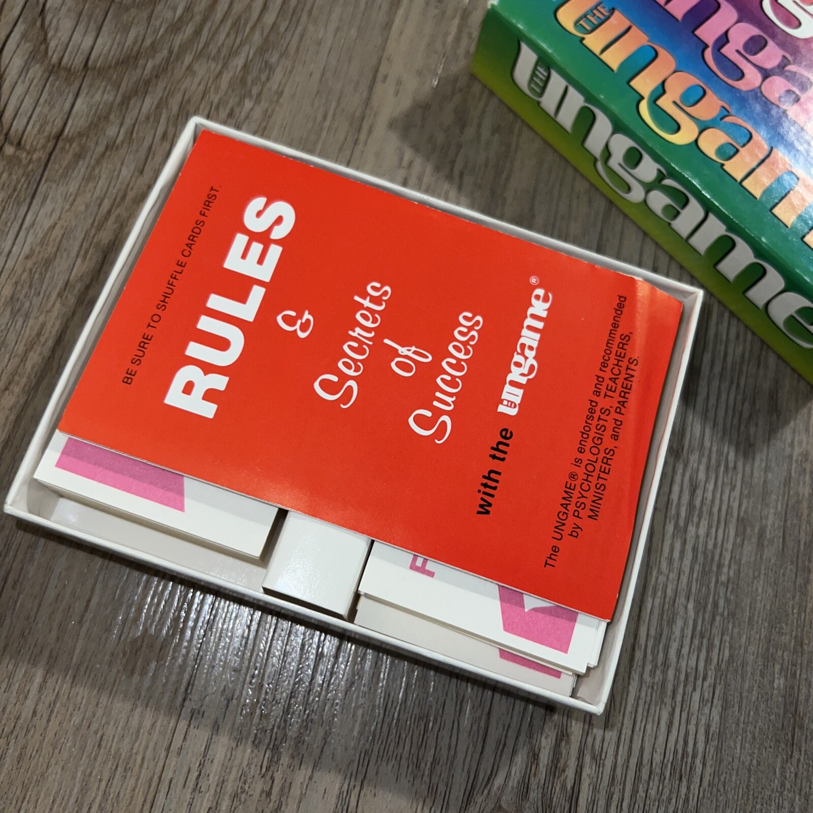 The Ungame Travel Size All Ages Family Version Self Expression Game Vintage New
