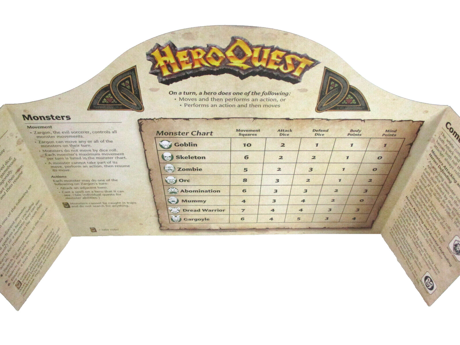 HeroQuest GAME MASTER SCREEN Avalon Hill NEW!!