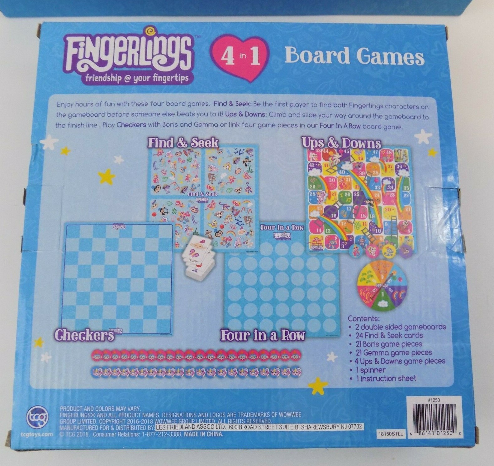 Lot Of 2~Fingerlings Games~Monkey Safari & 4 In 1 Board Games-Find & Seek-NEW