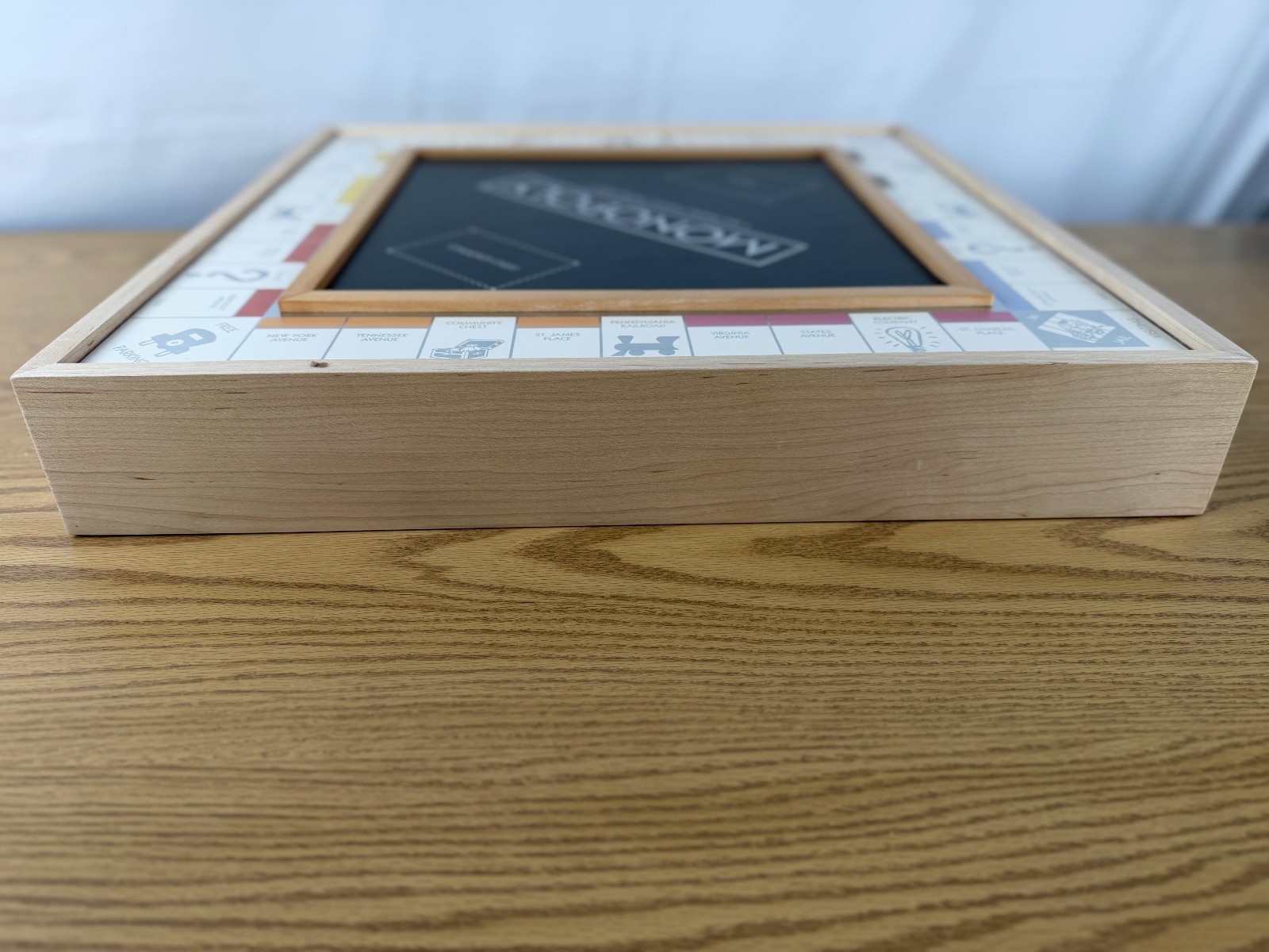 Monopoly Luxe Edition Solid Maple Wood Cabinet Premium WS Game Company Open Box