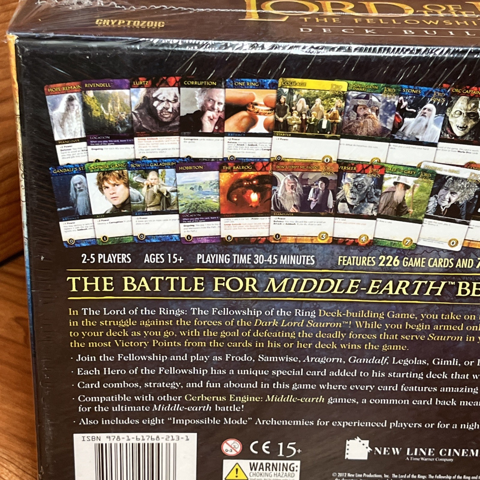 Cryptozoic Lord Of The Rings: Fellowship Of The Ring Deck Building Game New, 15+