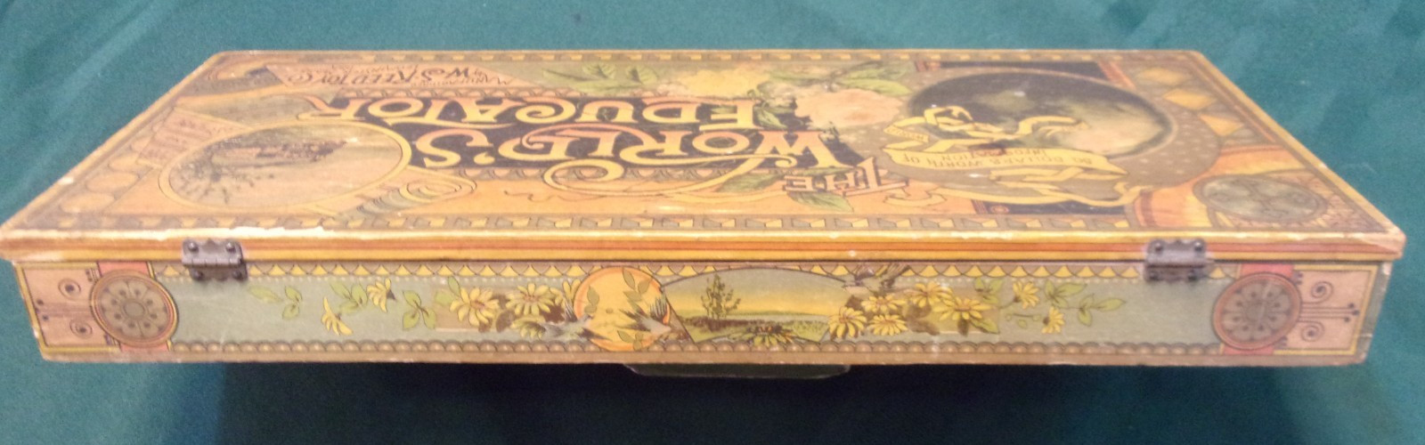 RARE 1887 Parlor Game: THE WORLD’S EDUCATOR, W.S. Reed Toy Co., Leominster, MA.