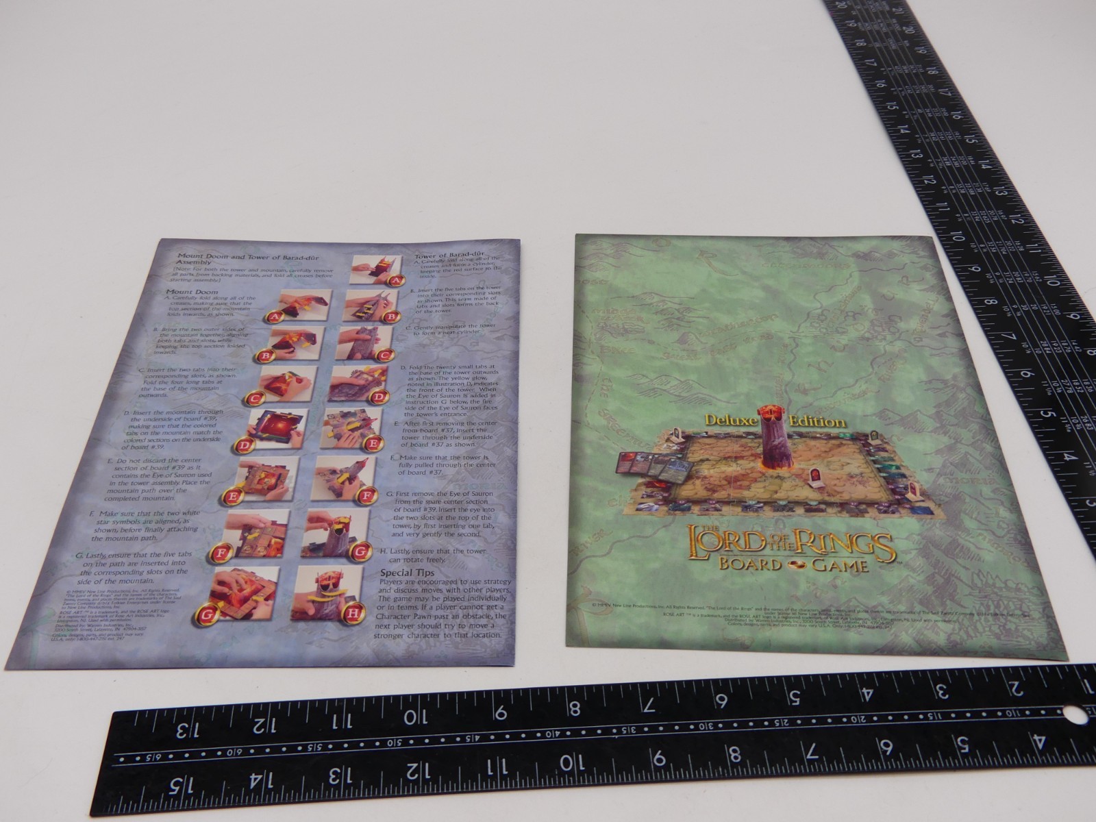 2004 The Lord of the Rings Return King Board Game Instruction Manual Only