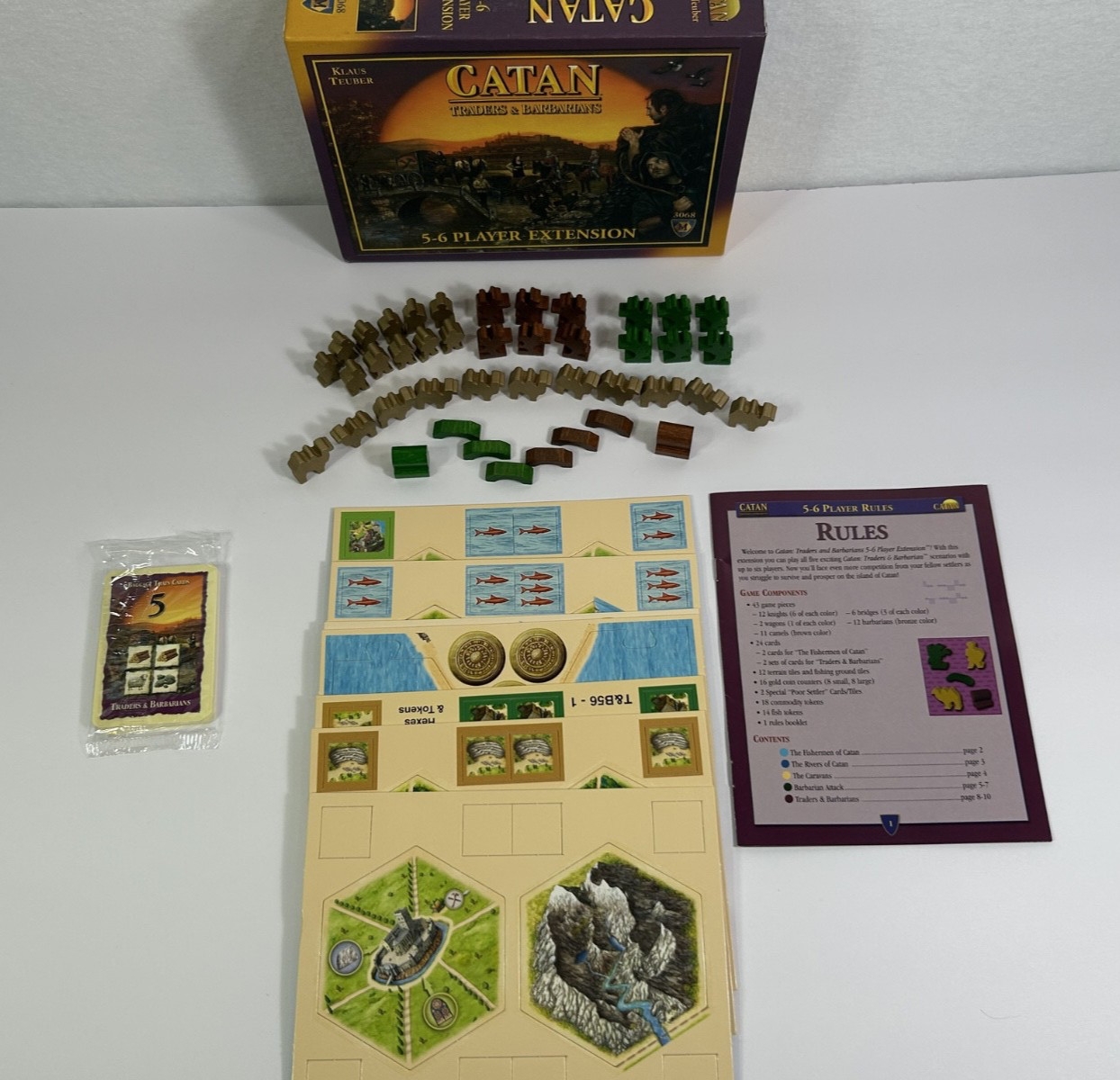 Traders & Barbarians Catan Expansion 3068 5-6 Players Extension READ – B30