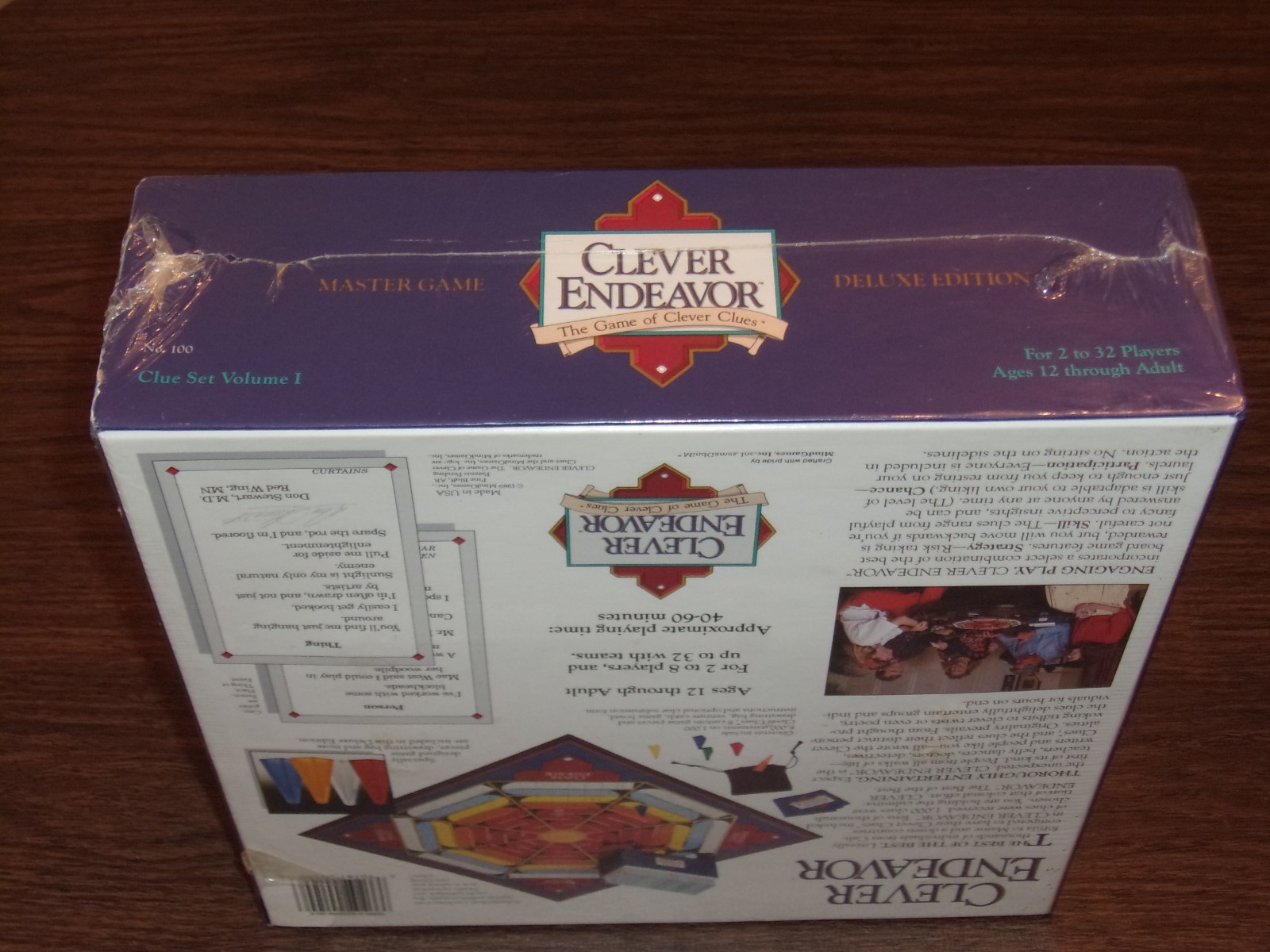 NIB 1989 Clever Endeavor The Game of Clever Clues Deluxe Edition Master Game