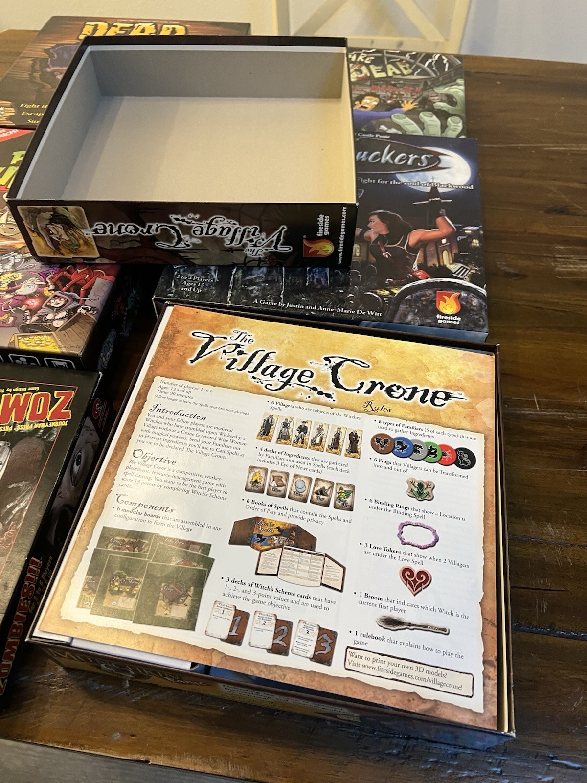 Fireside Game Co Board Game lot spooky horror themed games