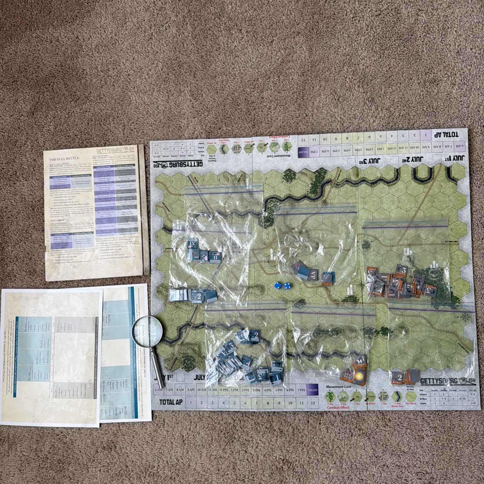 Gettysburg 150 – Worthington Games – Historical Civil War Wargame – Complete!