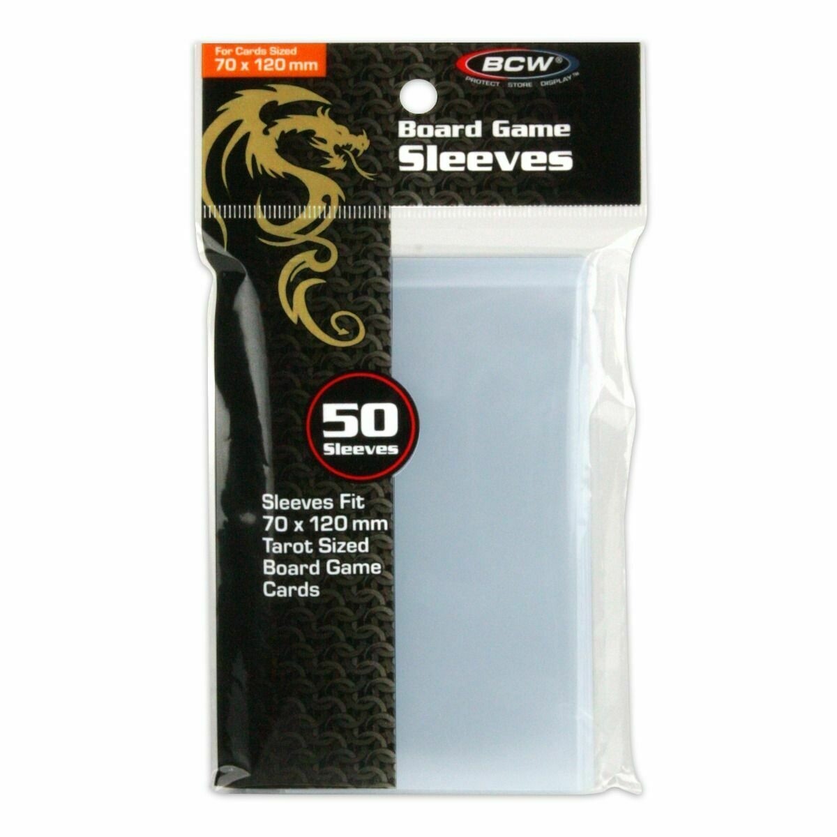 Box of 500 BCW 70mm x 120mm Standard Tarot Board Game Card Soft Sleeves 70X120