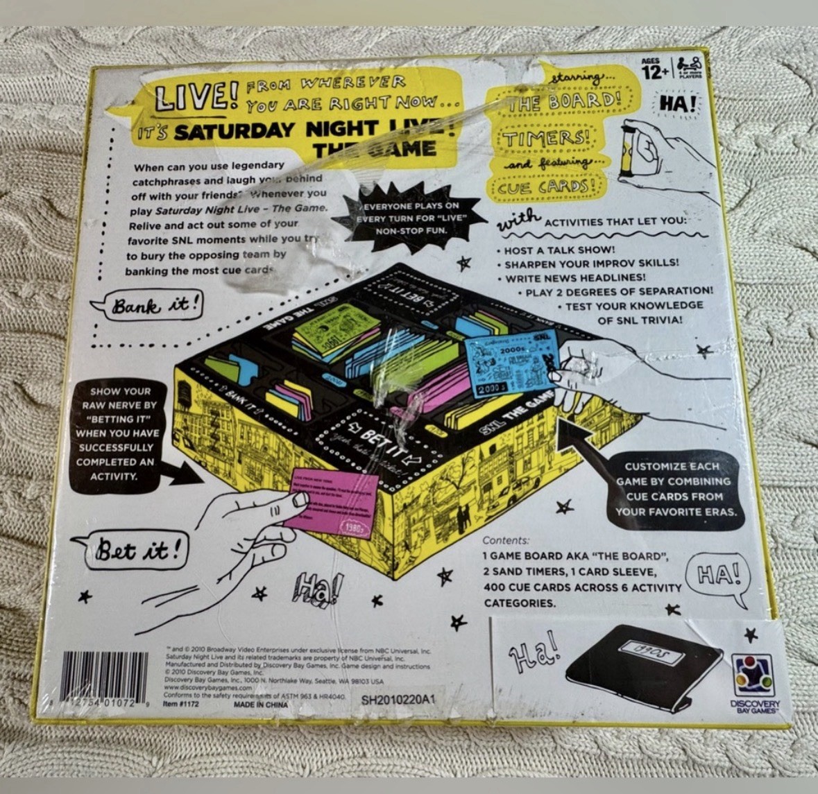 Discovery Toys Saturday Night Live The Game Party Board, Timers, Cue Cards #1272