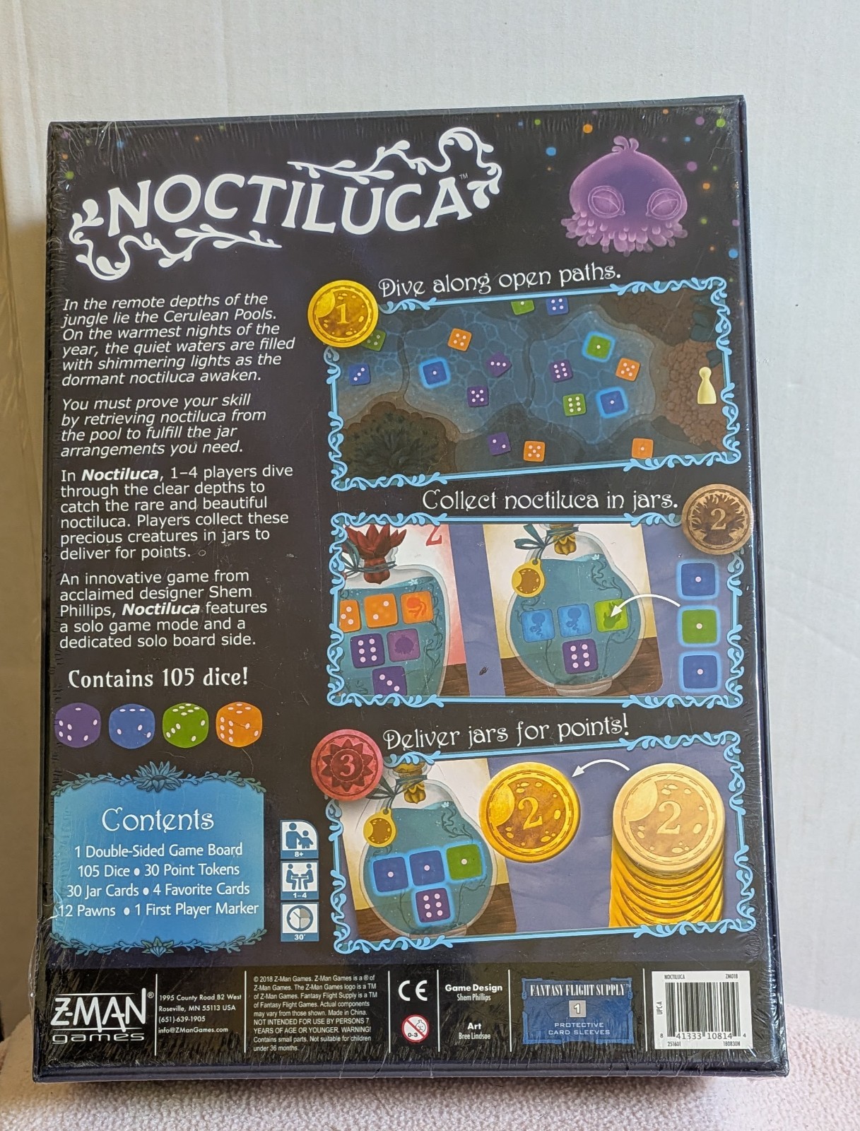 Noctiluca Shem Phillips Strategy Board Game Z-Man 1-4 Players NEW SEALED