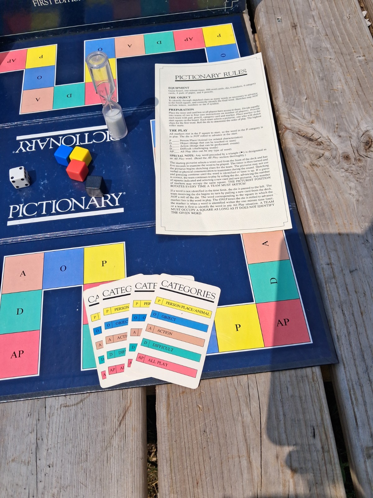 Vintage Pictionary First Edition Board Game Complete 1985 Family Party Game