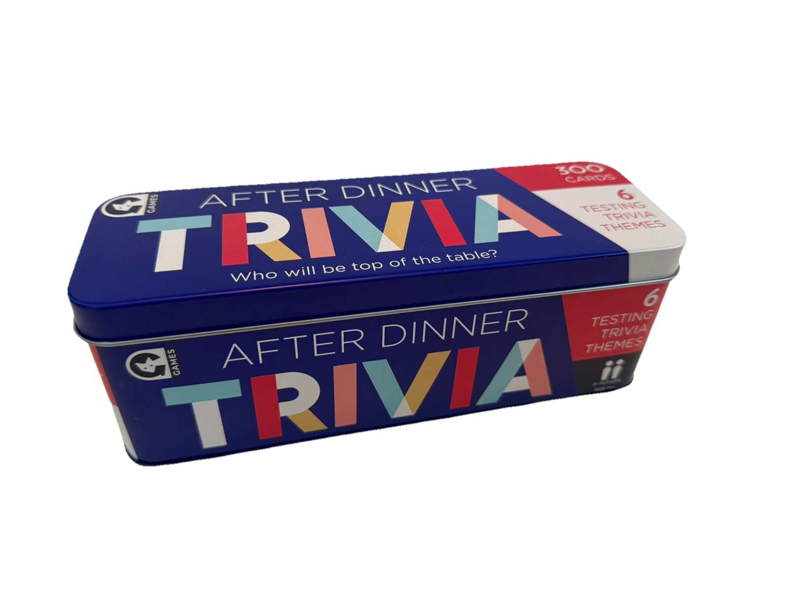After Dinner Trivia 6 Testing Trivia Themes 300 Cards Tin NEW Game