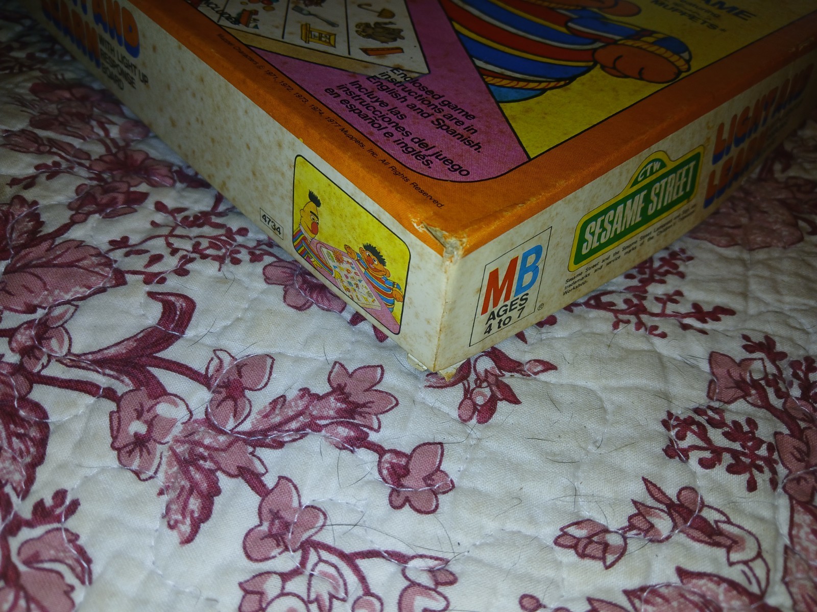VTG Sesame Street Light and Learn Game Milton Bradley 1977 WORKS Read Note
