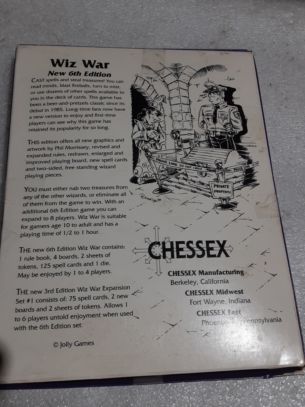 Vtg Chessex Boardgame Wiz-War (6th Ed) Box