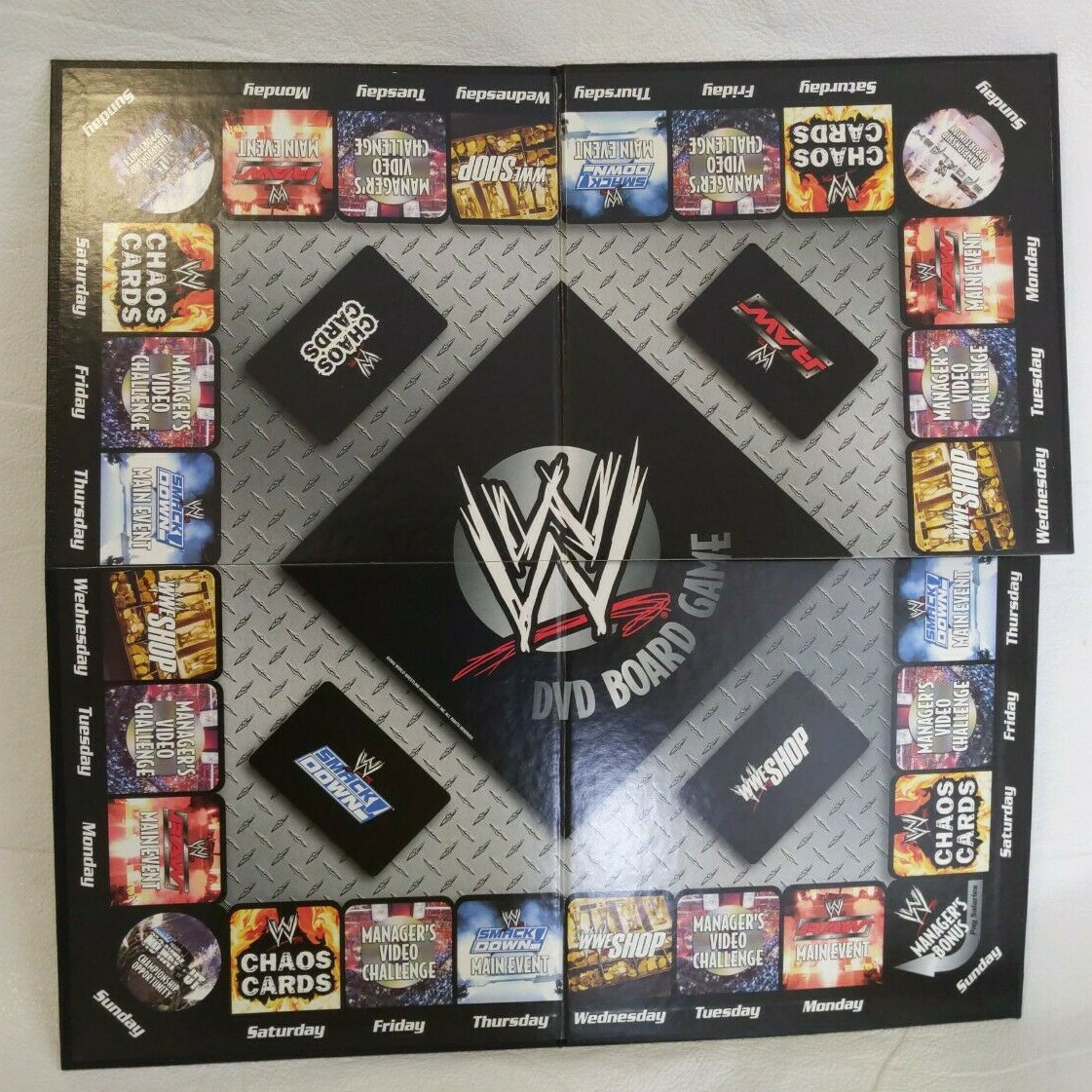 WWE DVD Board Game 2005 Smack Down Raw Replacement Playing Board Only