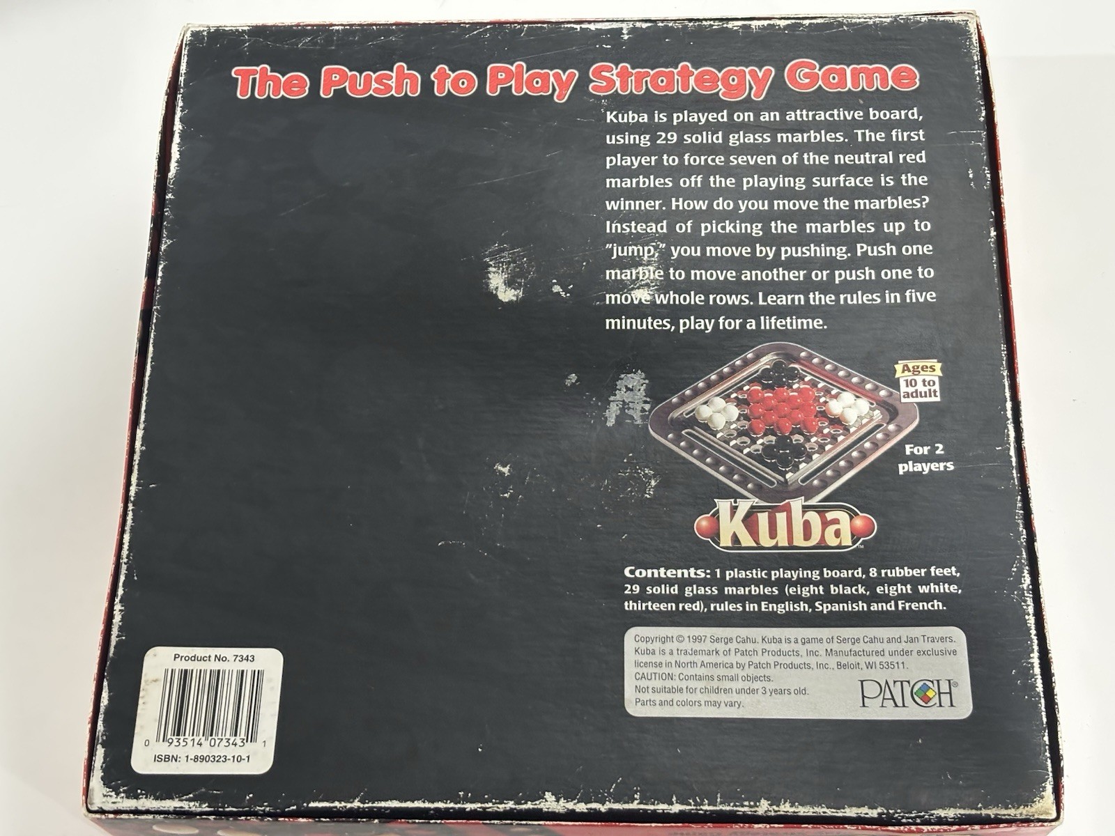 Kuba Board Game 1997 Serge Cahu Patch Products Marbles Strategy Missing 1