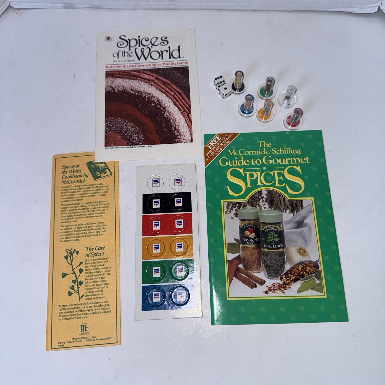 Avalon Hill 1988 – Spices of the World game – McCormick Company (UNCUT + UNP)