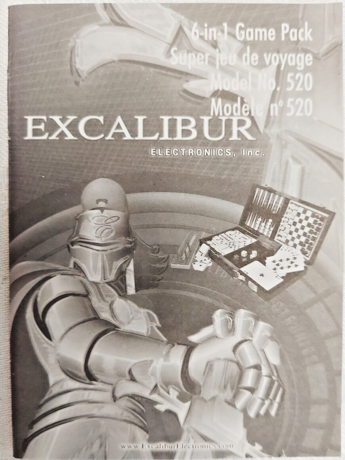 Avon 2005 Ultimate Excalibur 6 In 1 Travel Game Pack In Secure Black Case
