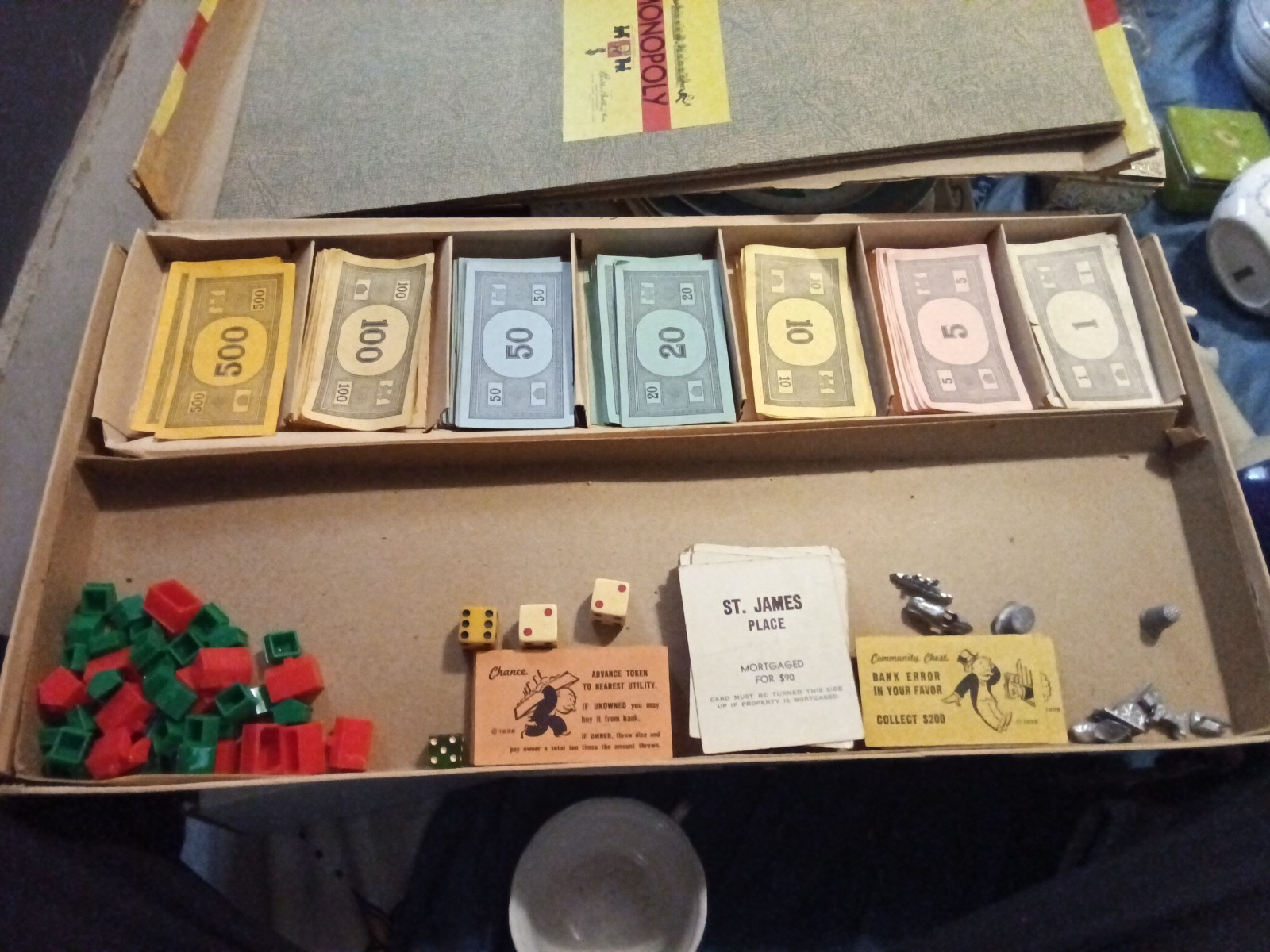 VINTAGE PARKER BROTHERS MONOPOLY COMPLETE 1940’S-1950’S