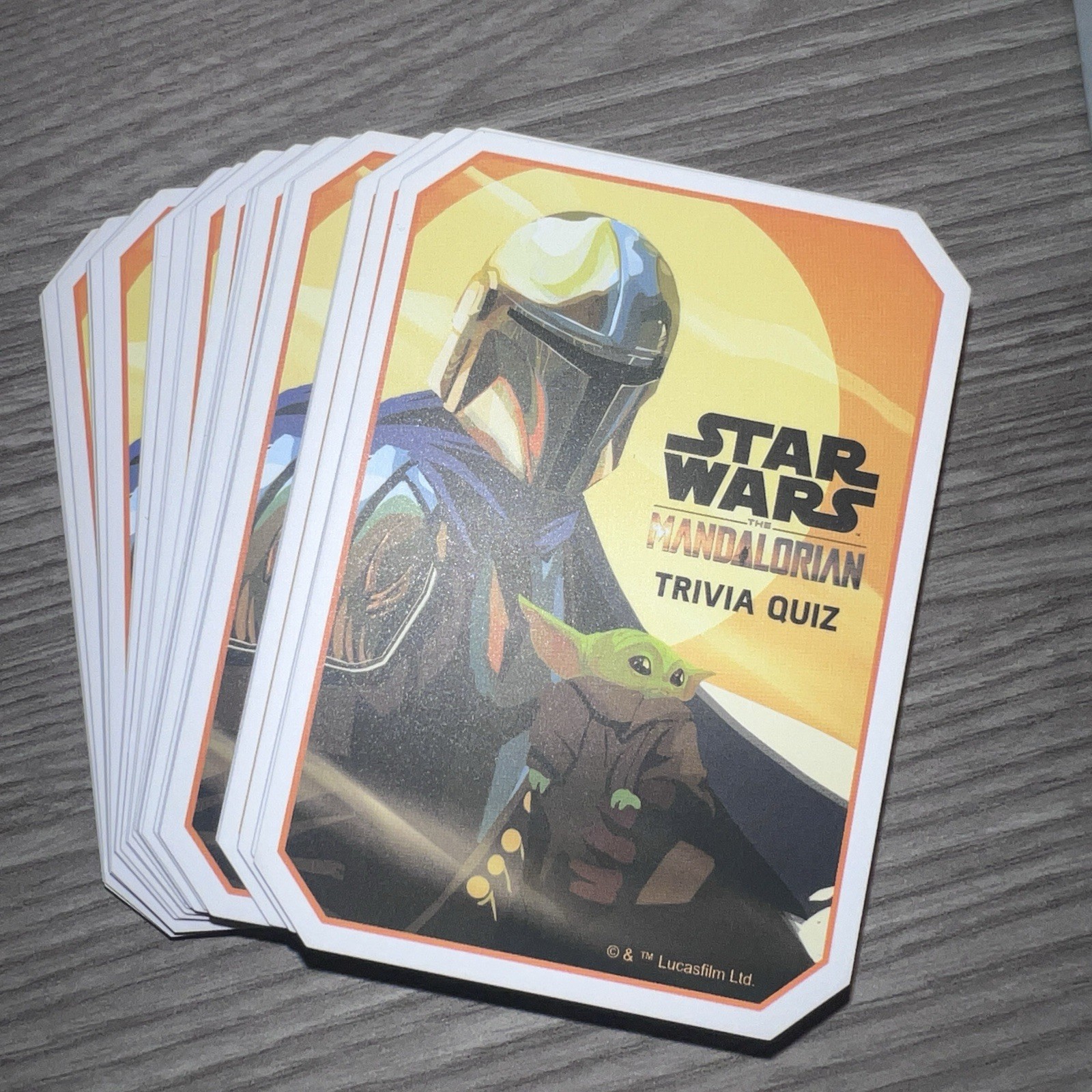 Disney Star Wars The Mandalorian 100 Question Quiz Card Game Baby Yoda Grogu NEW